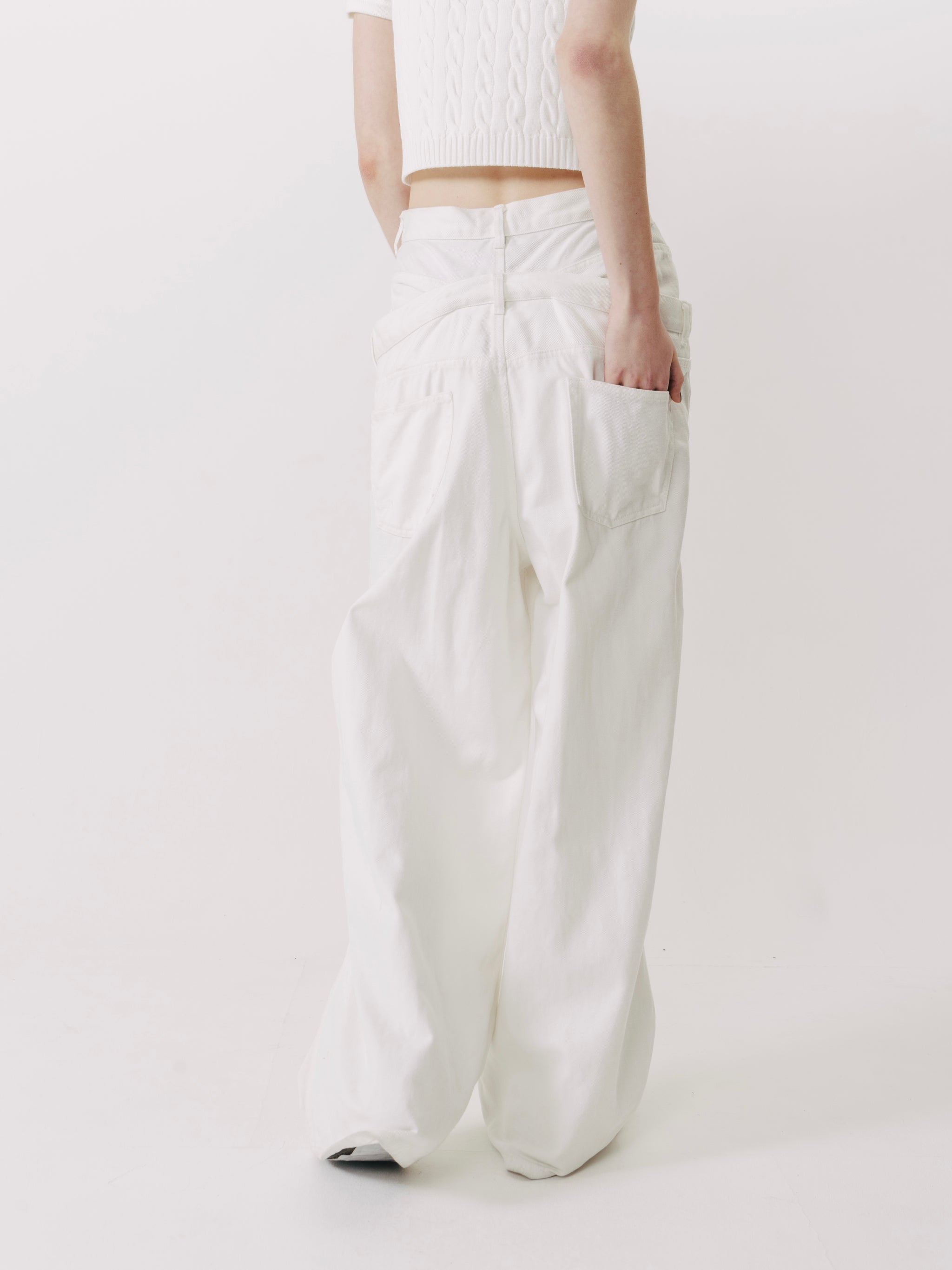 Lexington Double Belt Denim Pants
