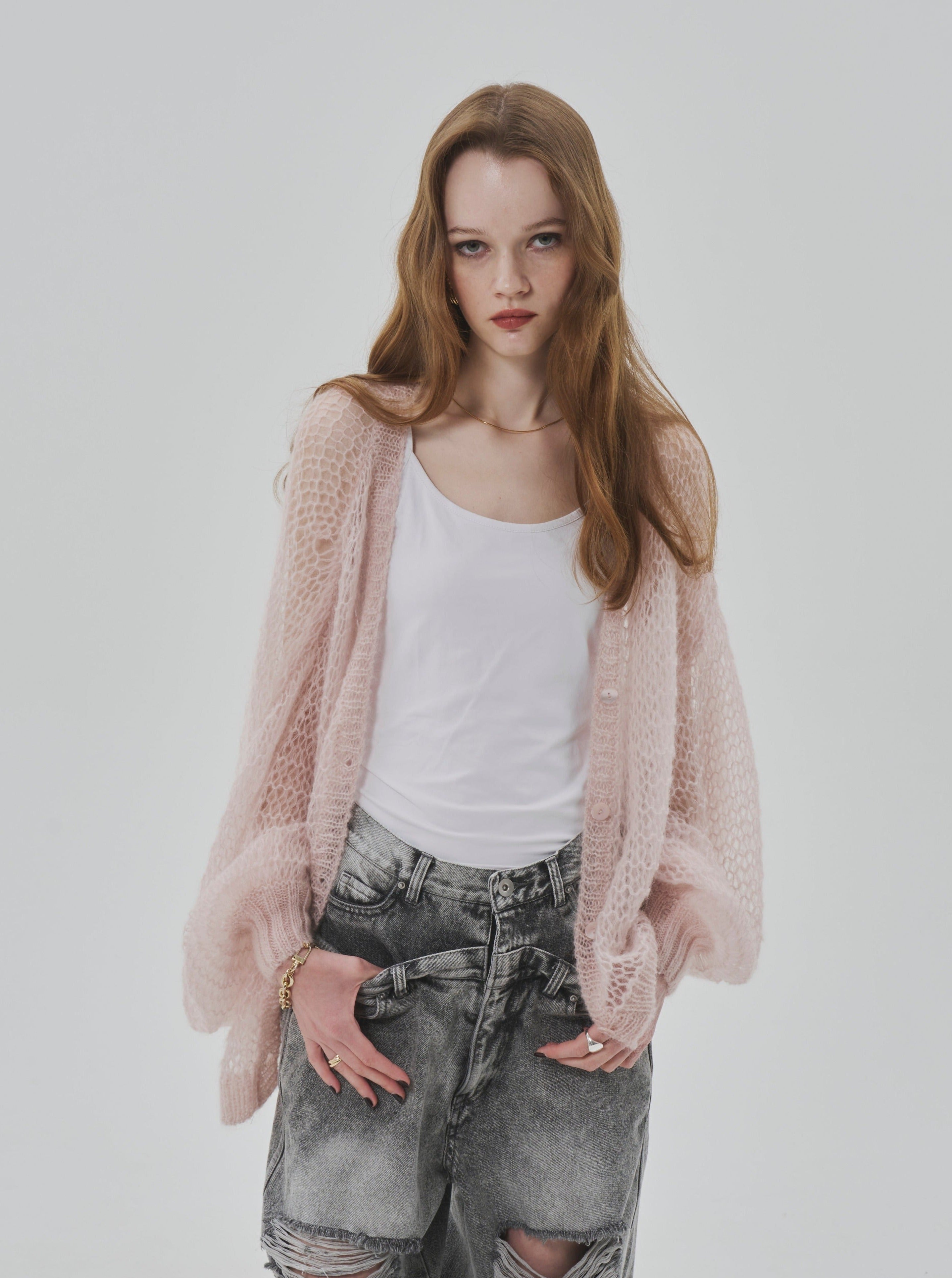 Parasol kid mohair cardigan