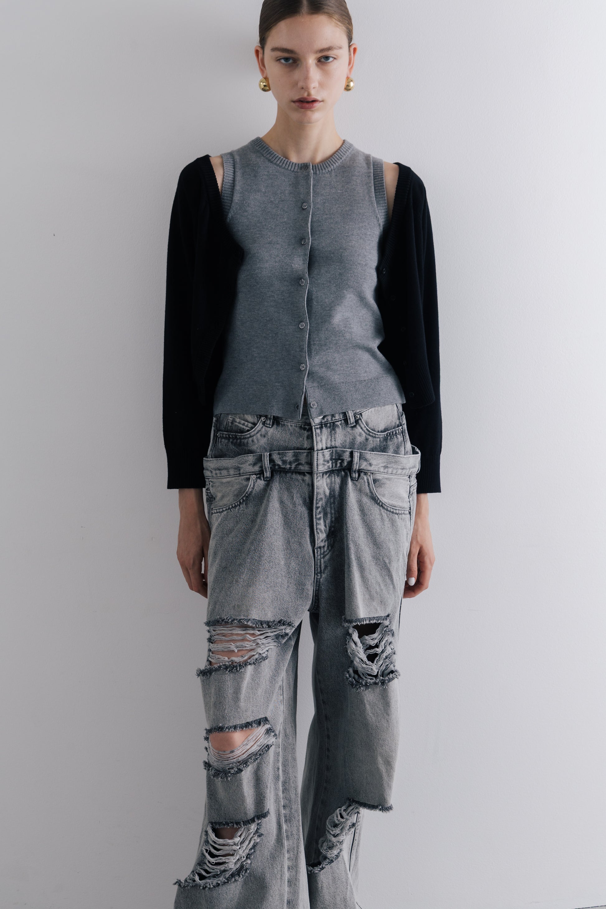 Lexington Double Belt Denim Pants