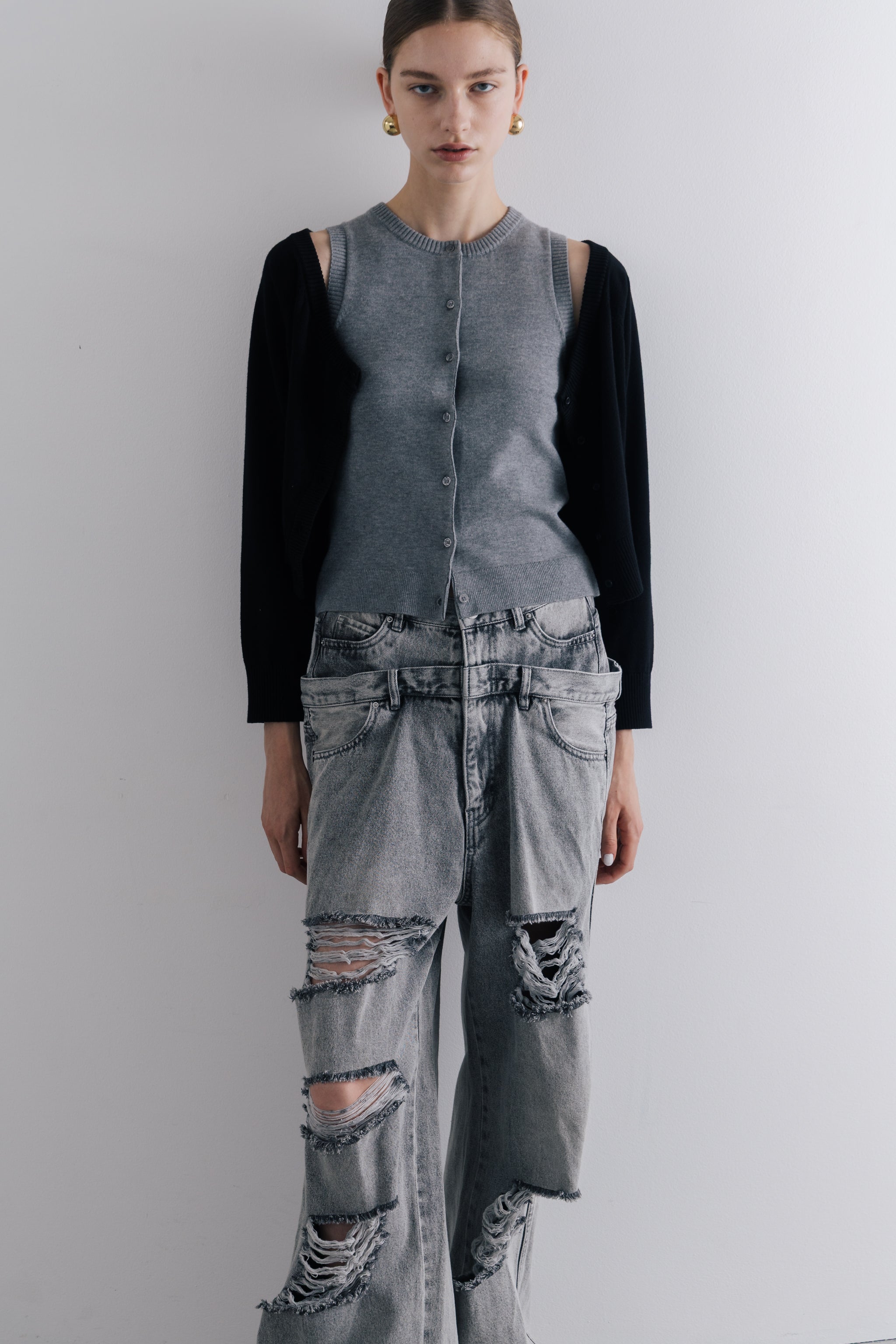 Lexington Double Belt Denim Pants