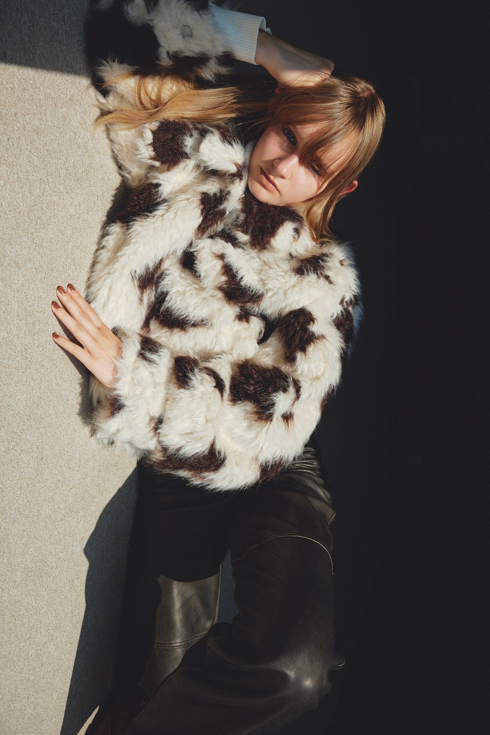 Breite Shaggy Jacket
