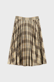 Lyucus Pleats Skirt -check