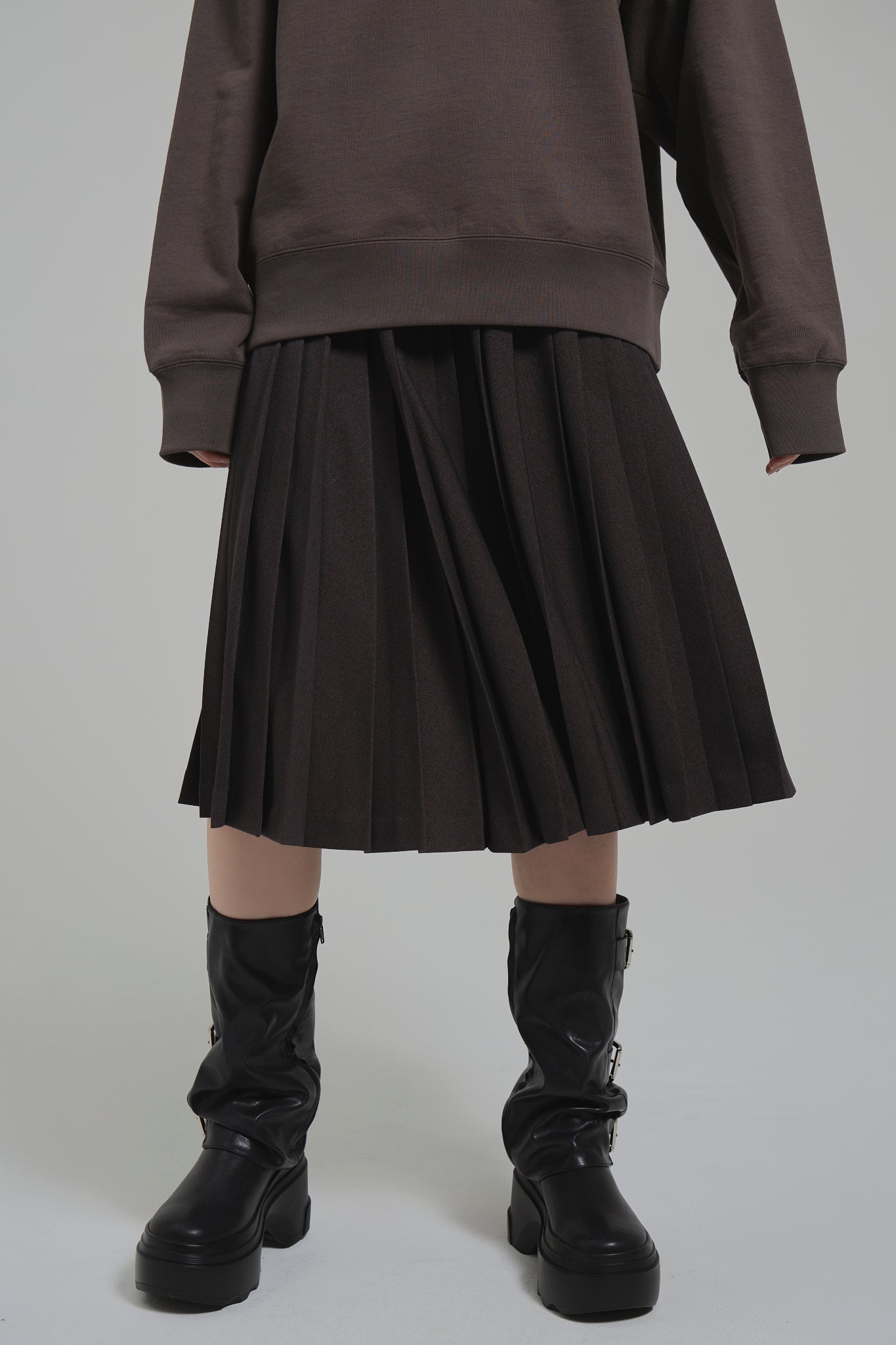 Lyucus Pleats Skirt-plain