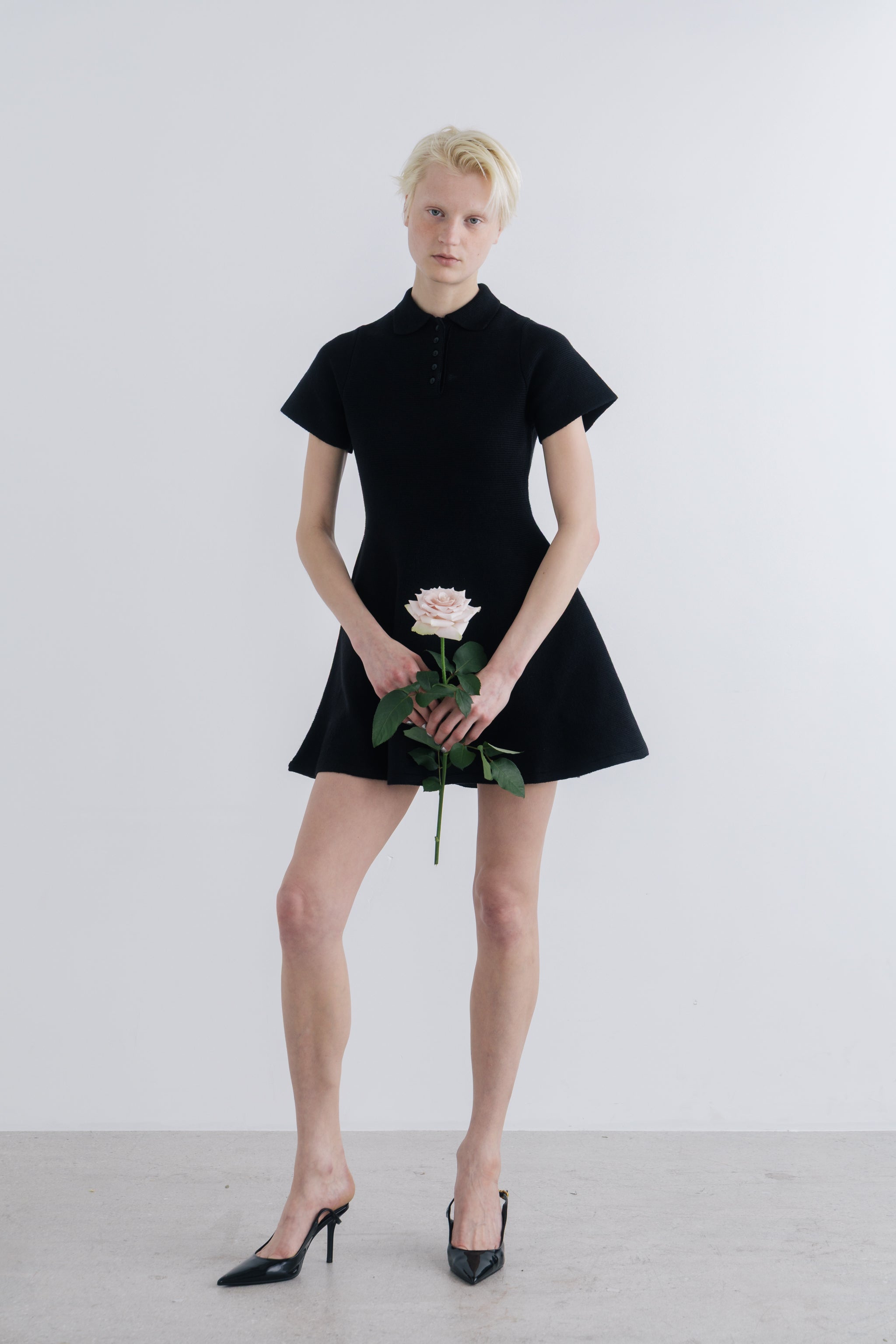 Reims Short Sleeve Flare Onepiece – THE TOÉ