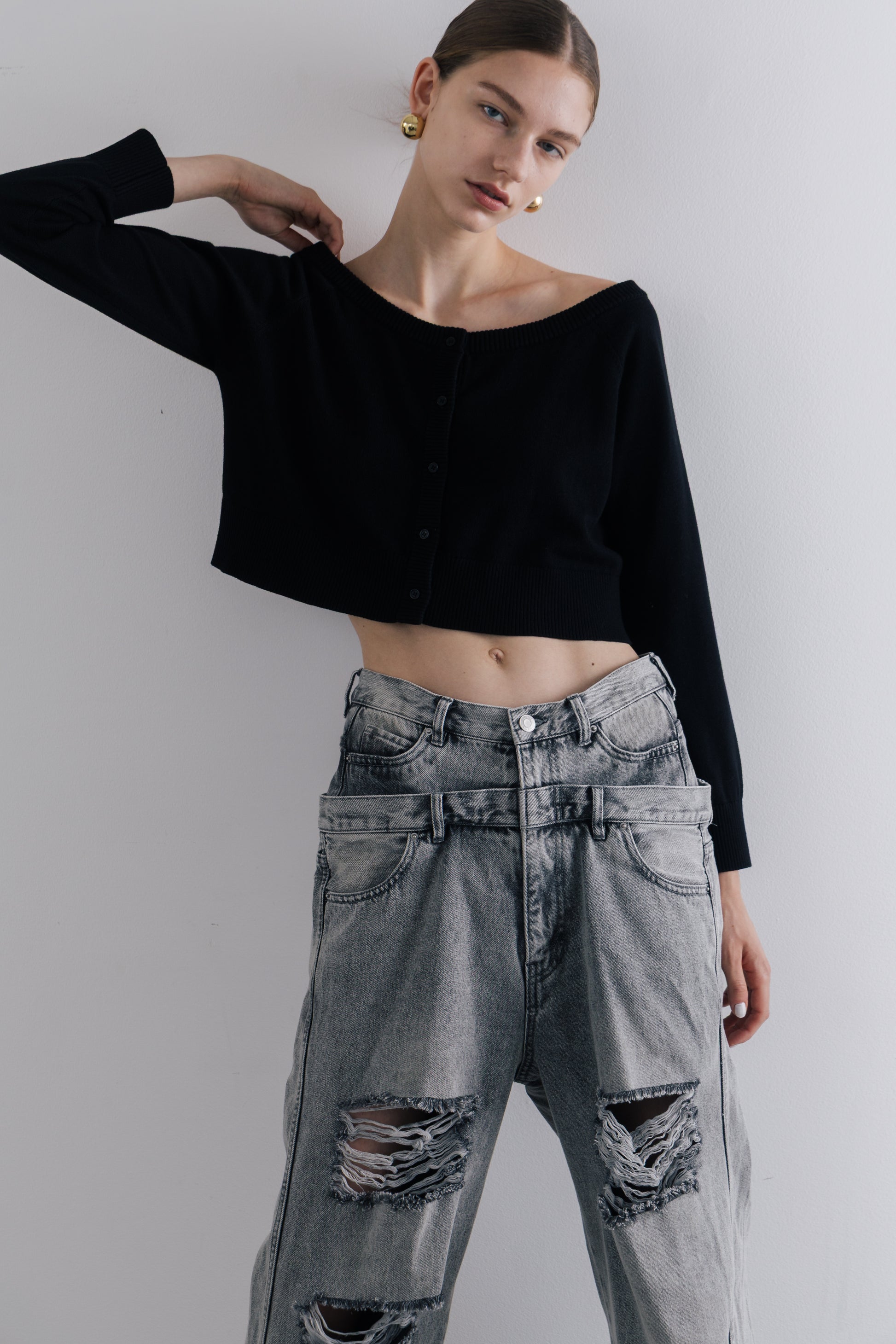 Lexington Double Belt Denim Pants