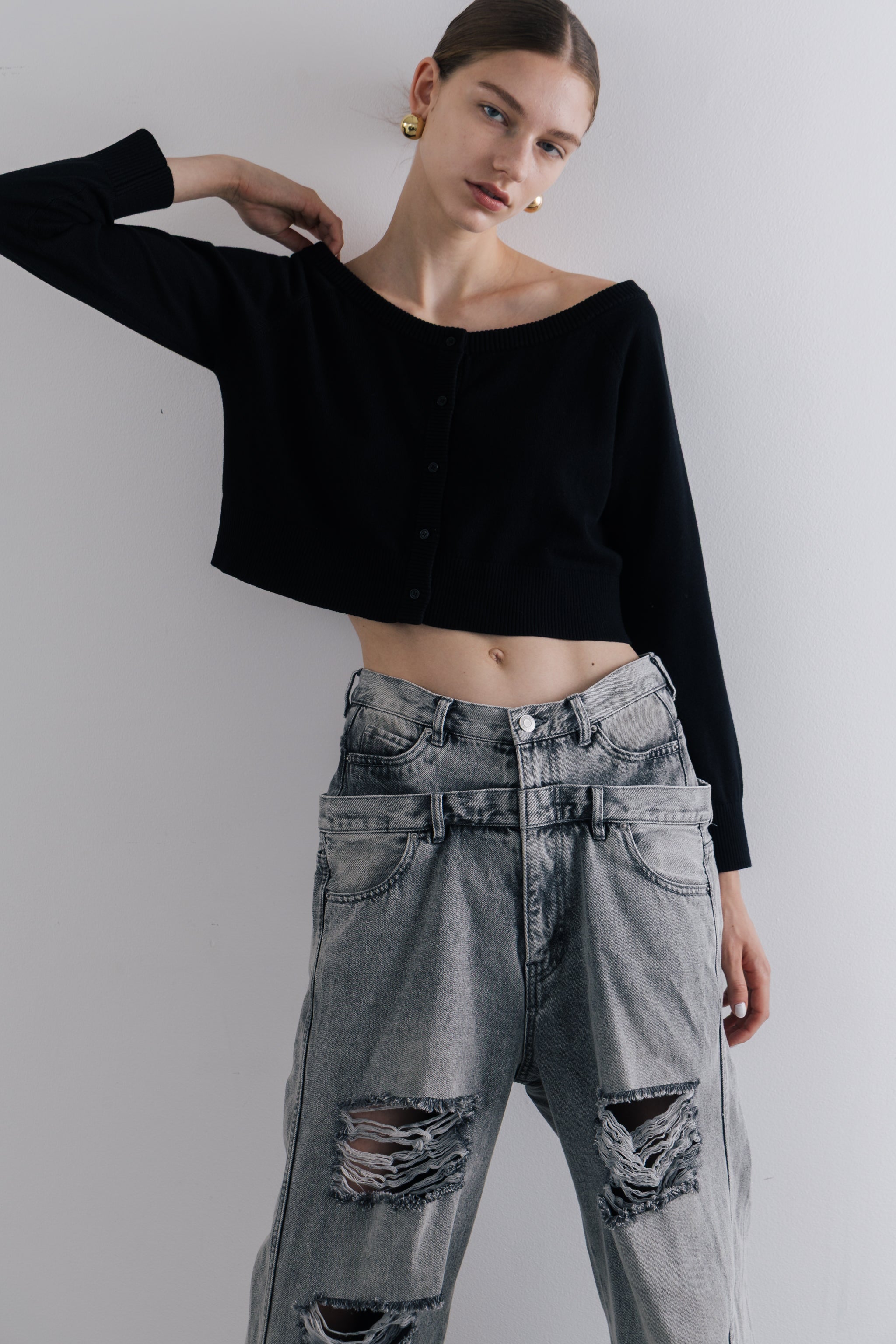 Lexington Double Belt Denim Pants