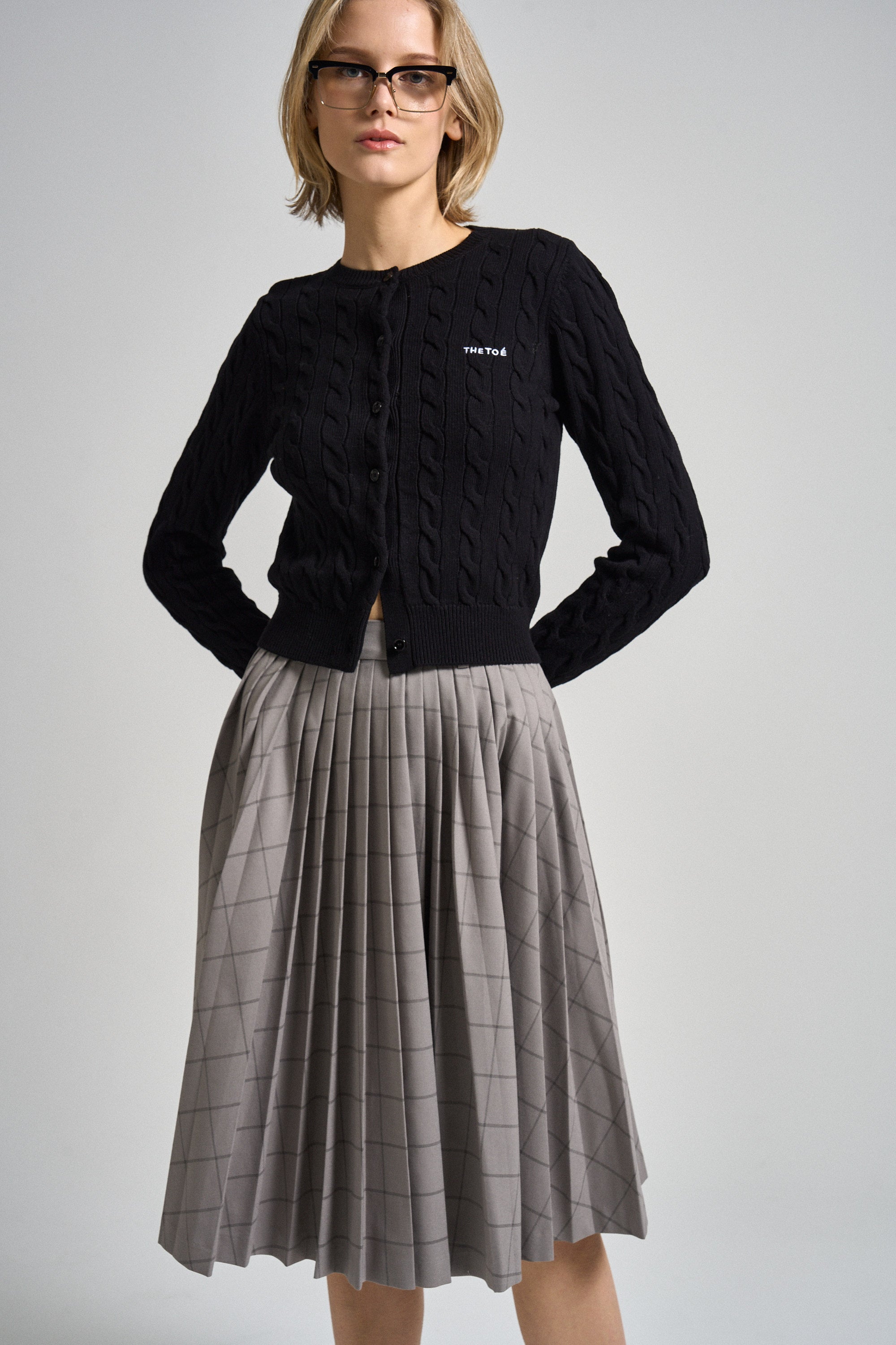 Lyucus pleats skirt -check