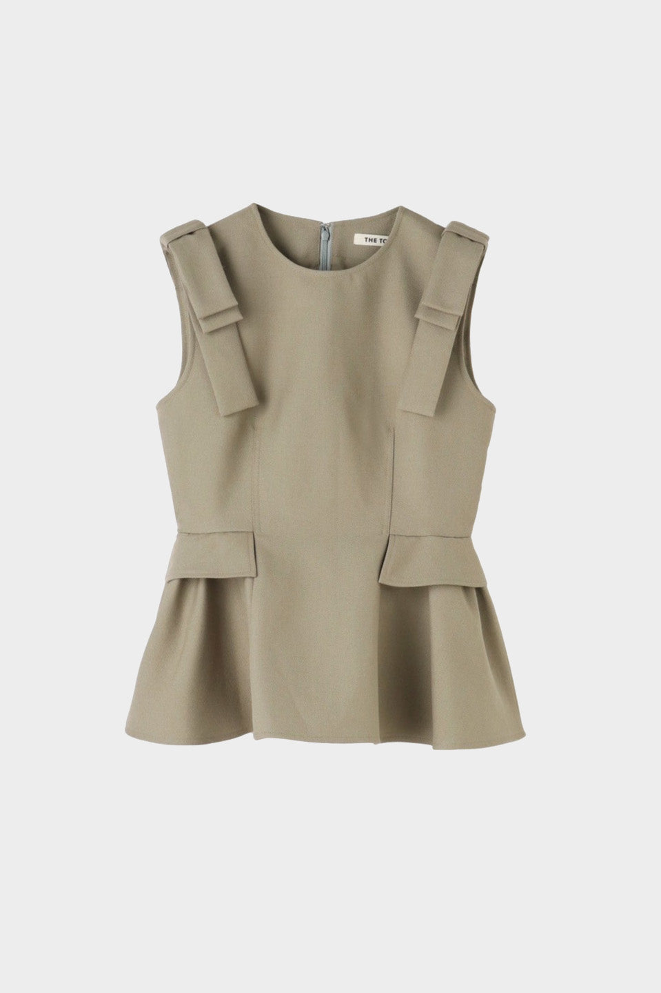 Korinthos Sleeveless Peplum