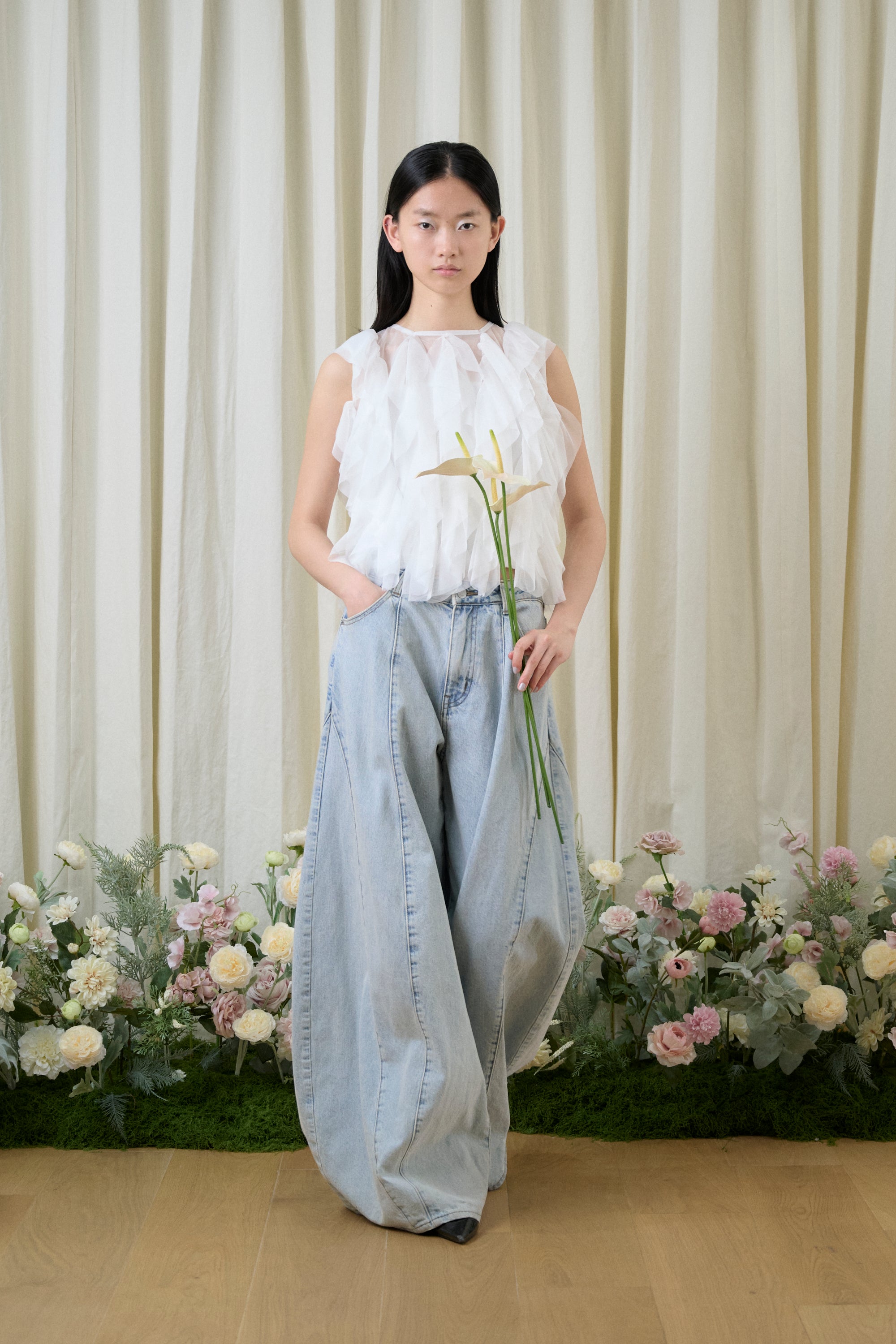 トップス THETOE Ifestou Frill Top Ifestou Frill Top – THE TOÉ