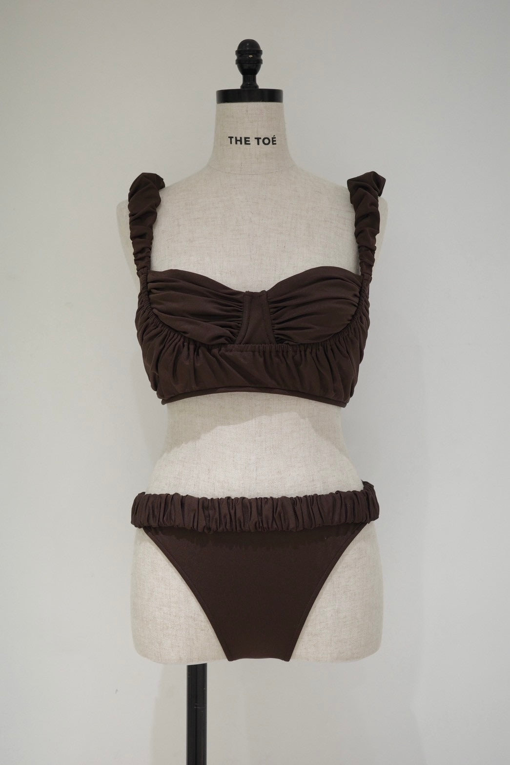 Peel Gather Swimwear - brown