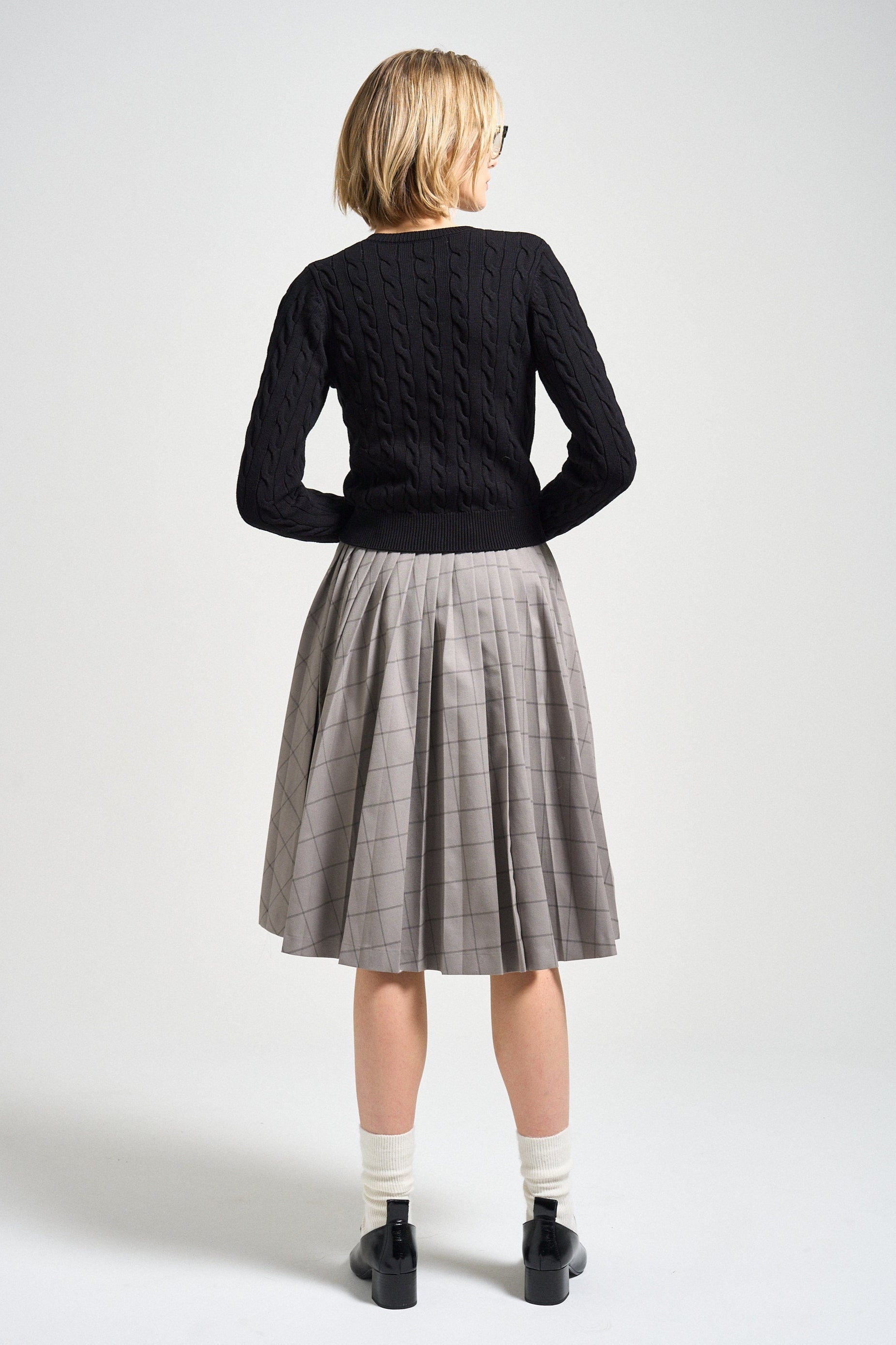 Lyucus Pleats Skirt -check