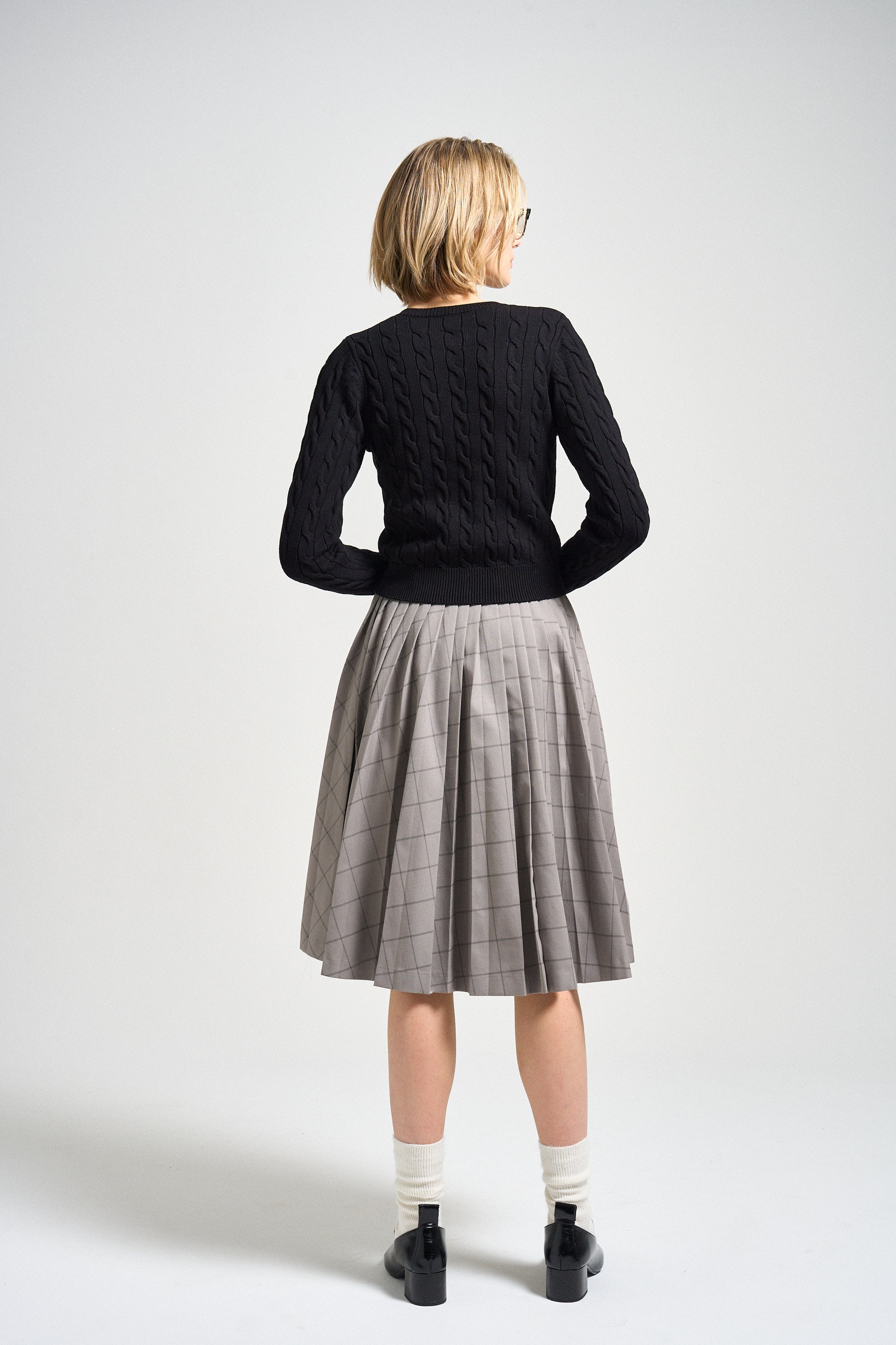 Lyucus pleats skirt -check