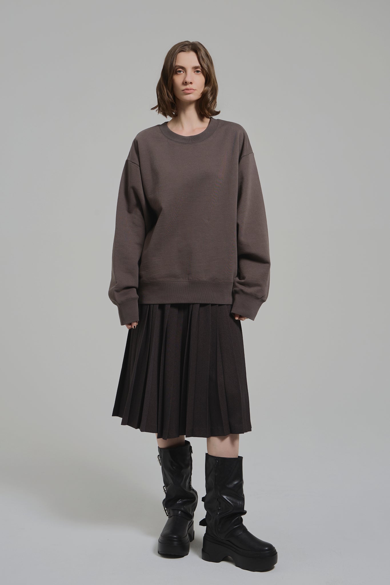 Lyucus Pleats Skirt-plain