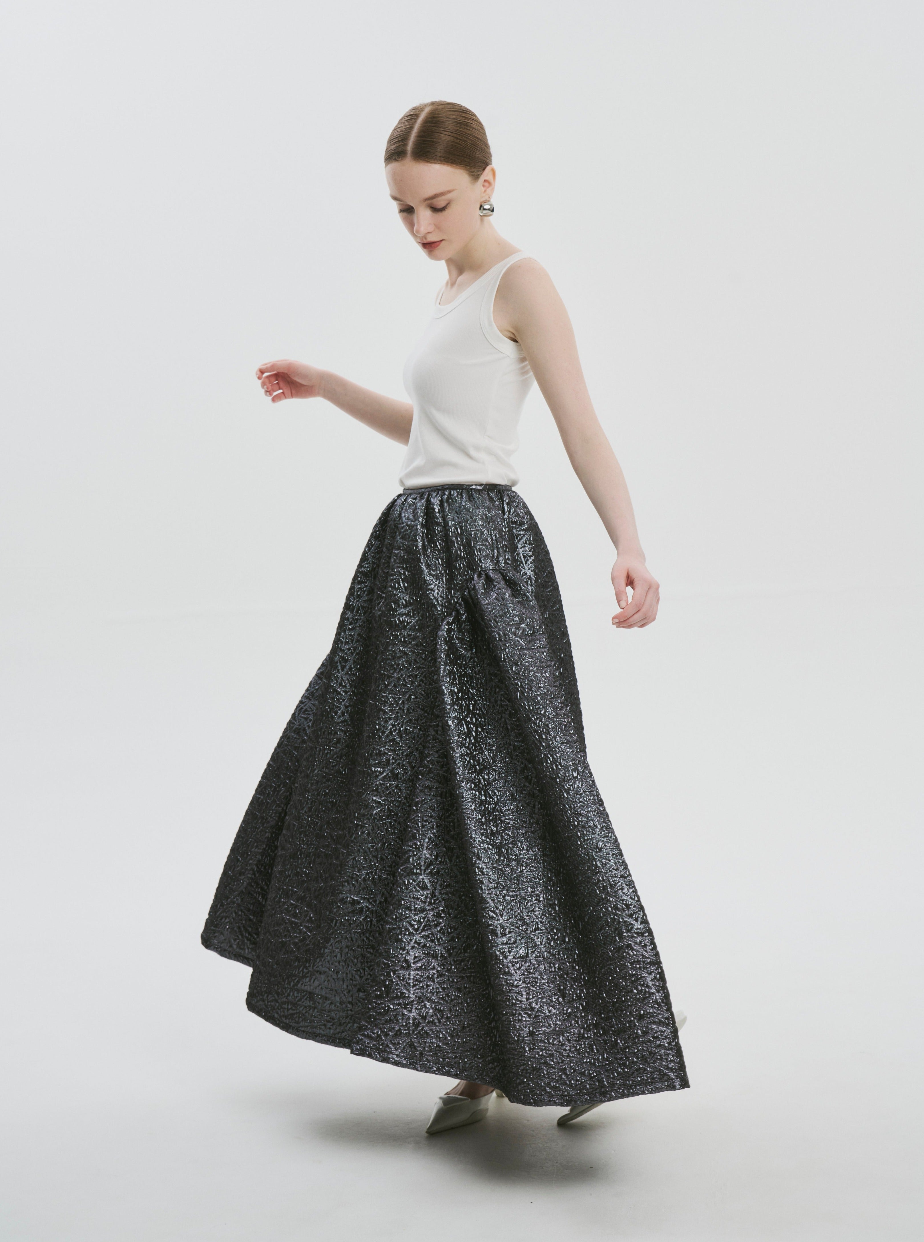 Midtown jacquard skirt