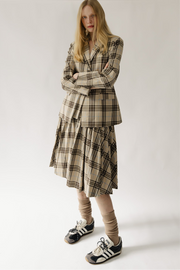 Lyucus Pleats Skirt -check