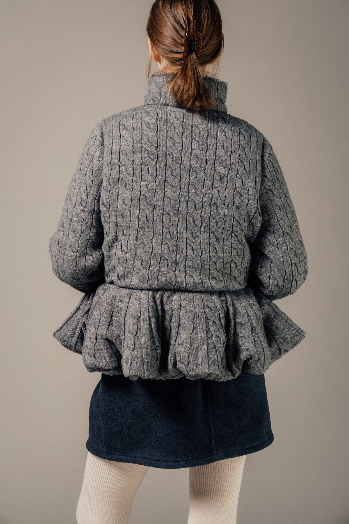 Kemijoki Knit Peplum Down