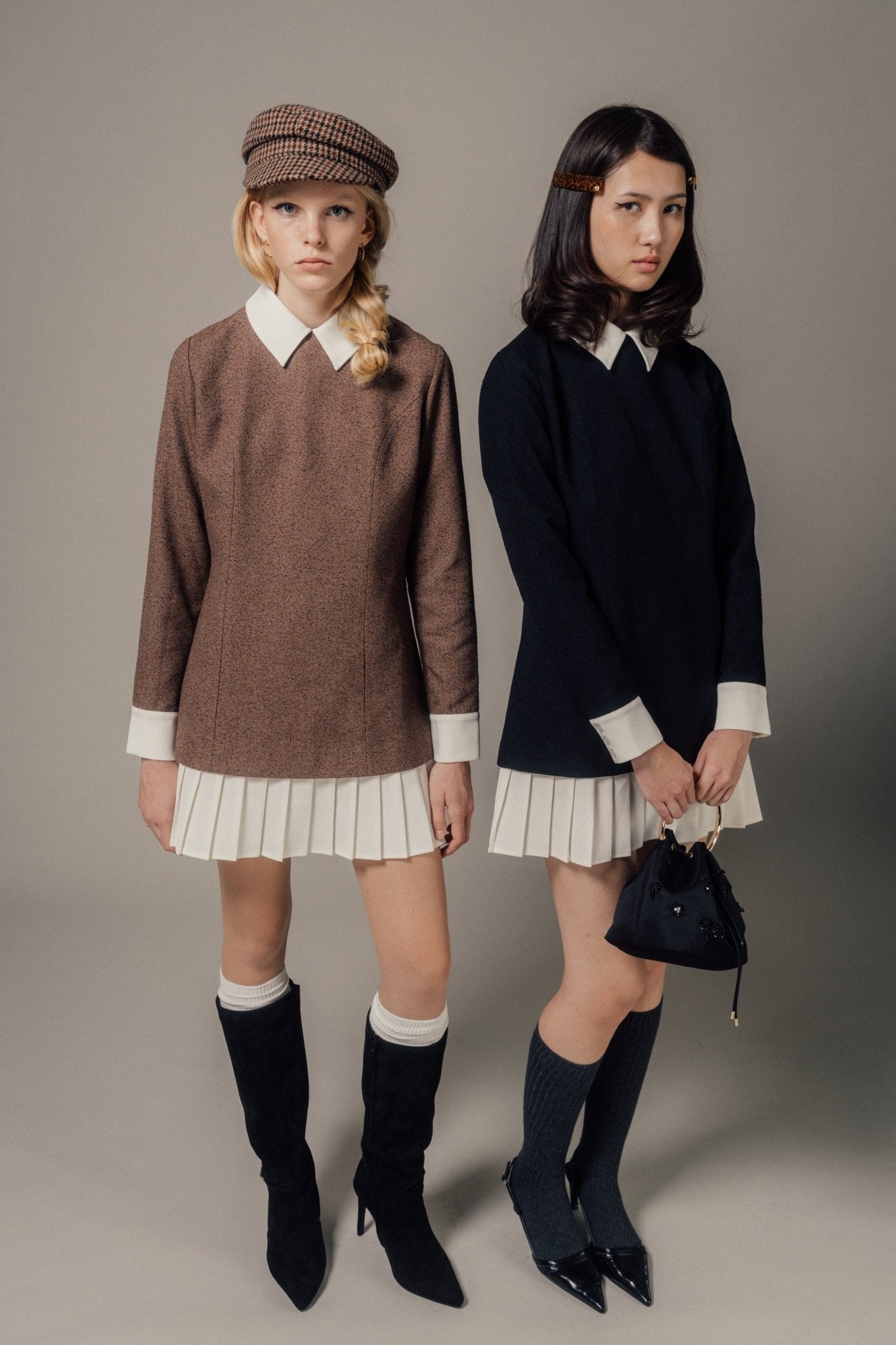 Leopold Long-Sleeve Tweed Dress – THE TOÉ