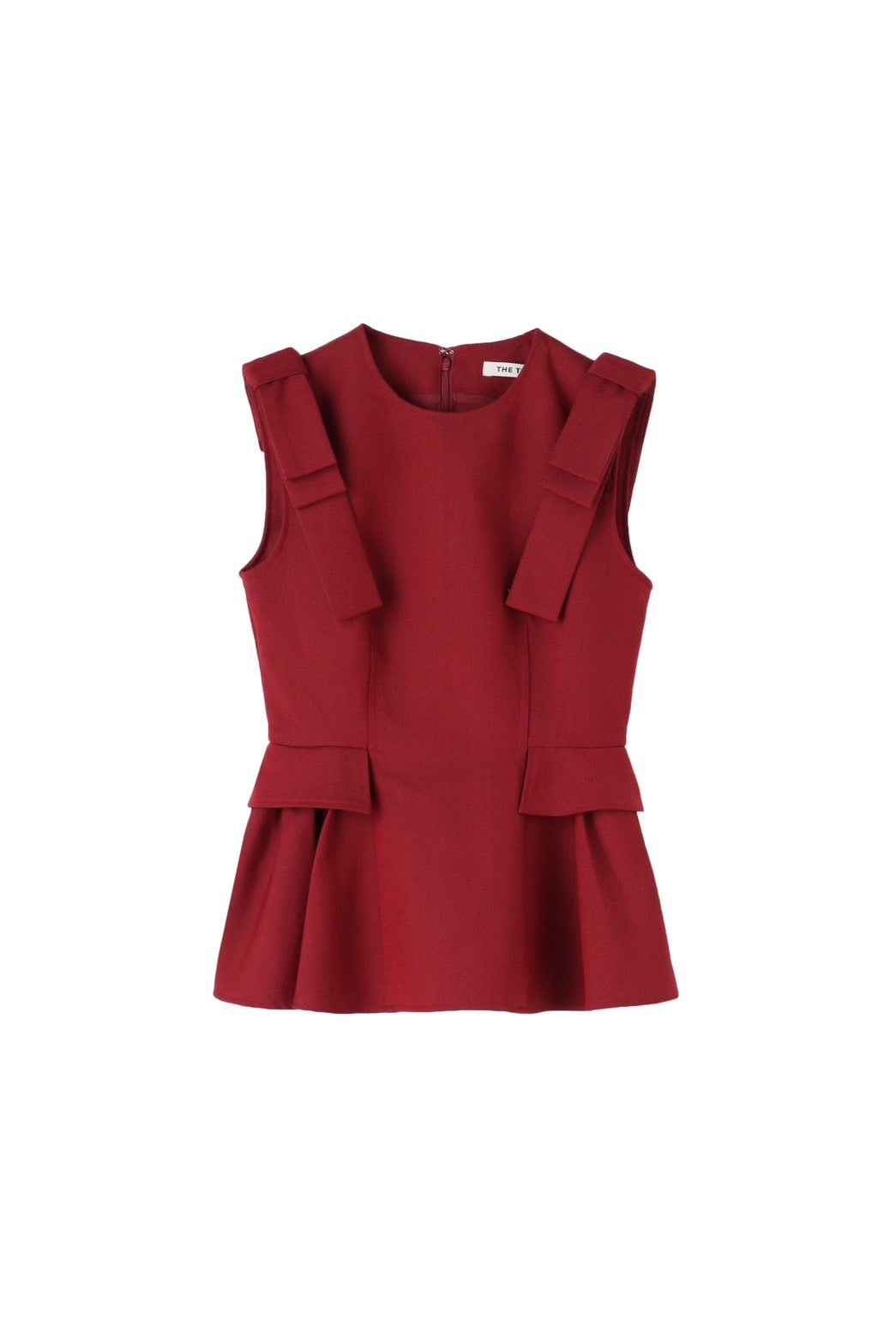 Korinthos Sleeveless Peplum