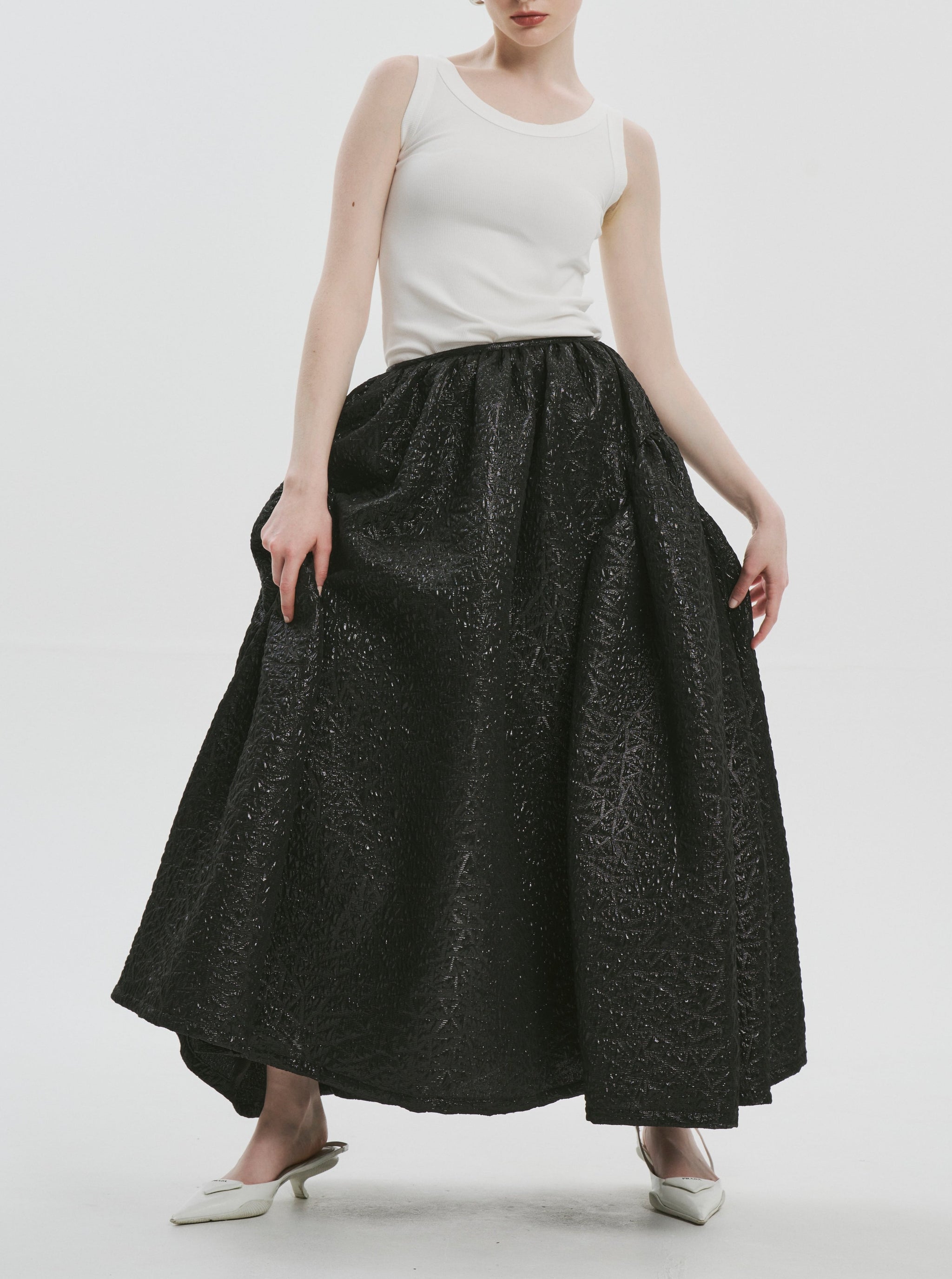 Midtown jacquard skirt