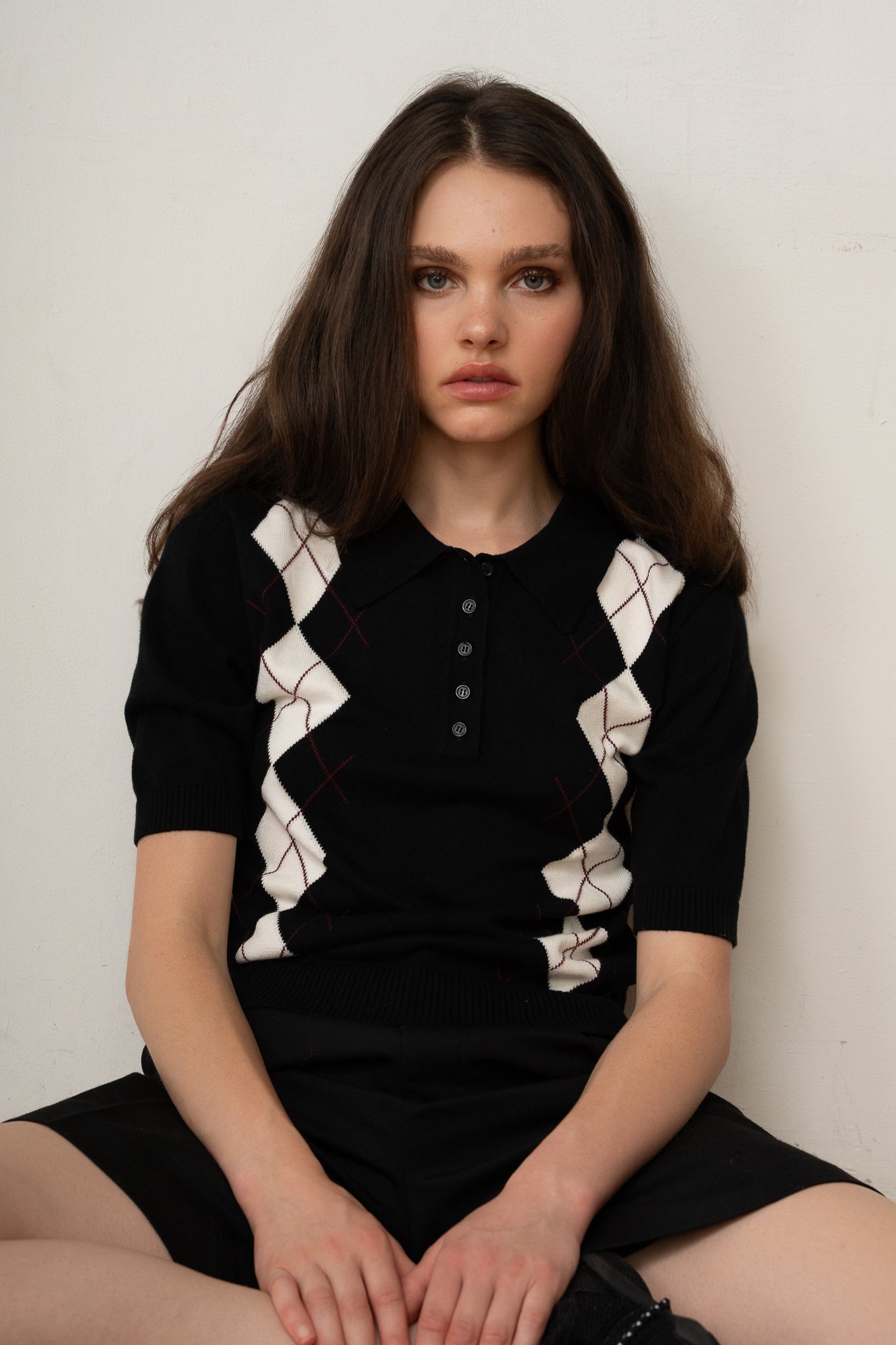 Geuldal Argyle Top