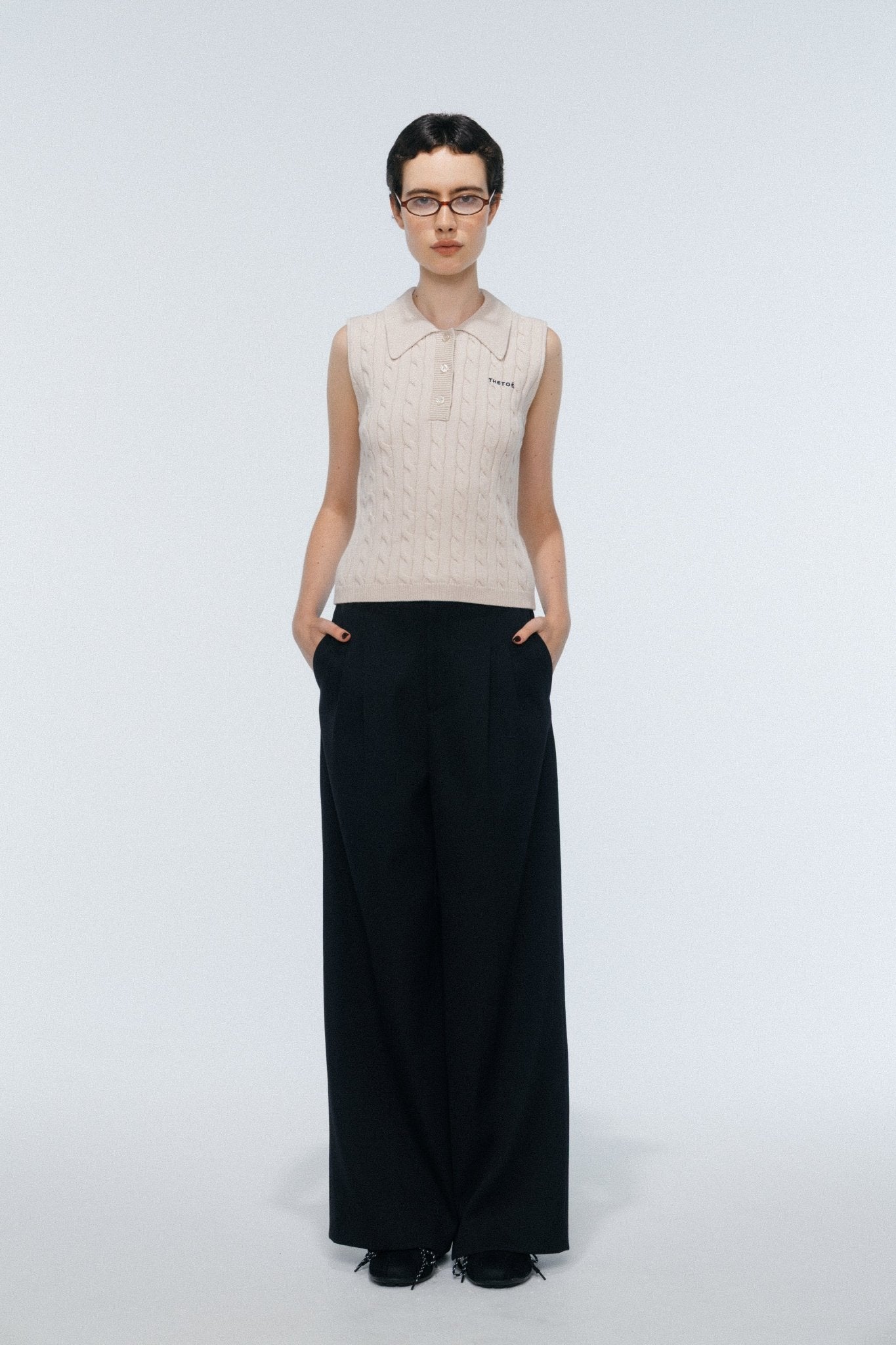 THETOE Sleeveless Knit ネイビー TOÉ Sleeveless Knit – THE TOÉ