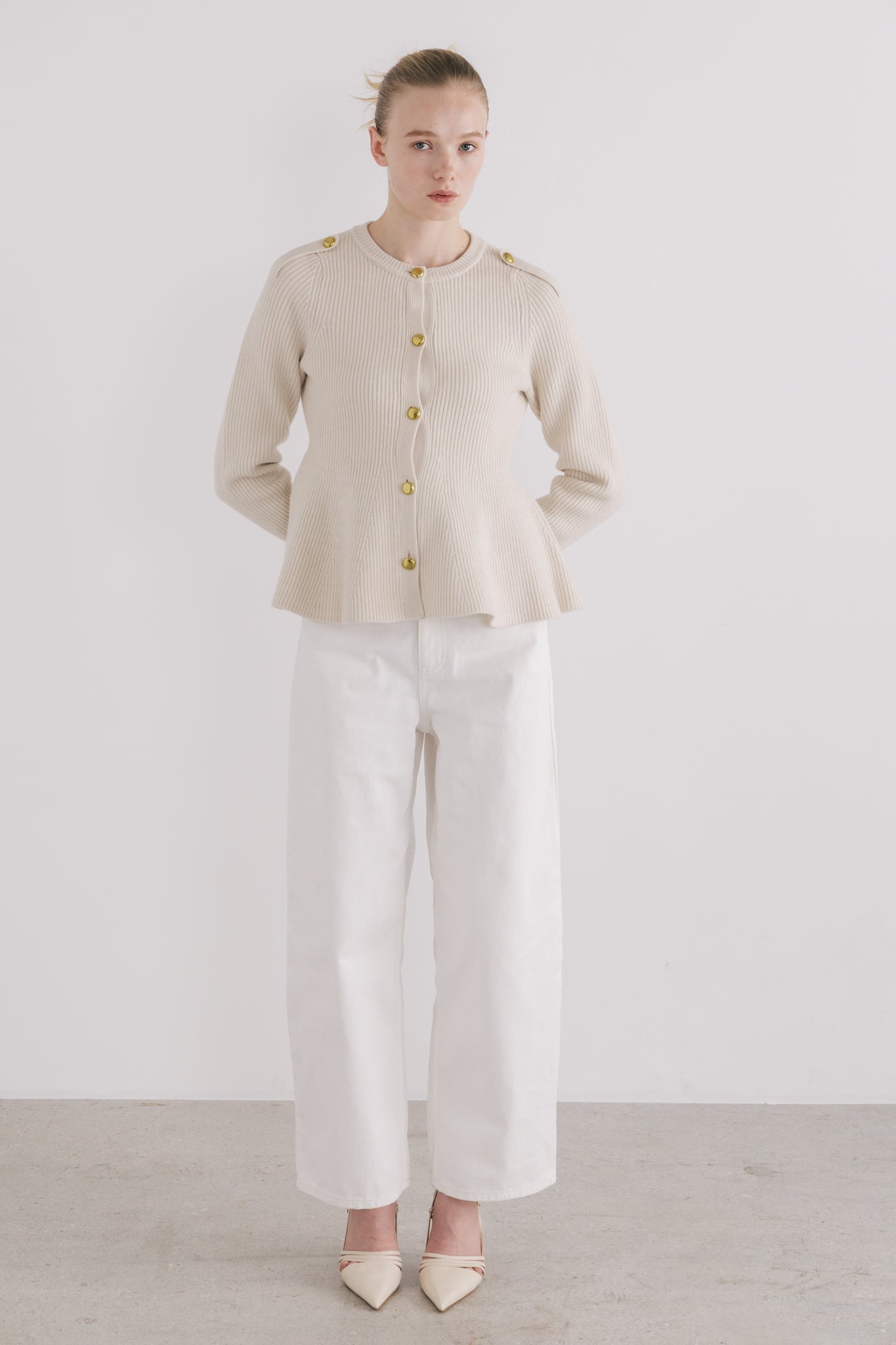 THE TOÉ Rosen Peplum Cardigan S Rosen Peplum Cardigan – THE TOÉ