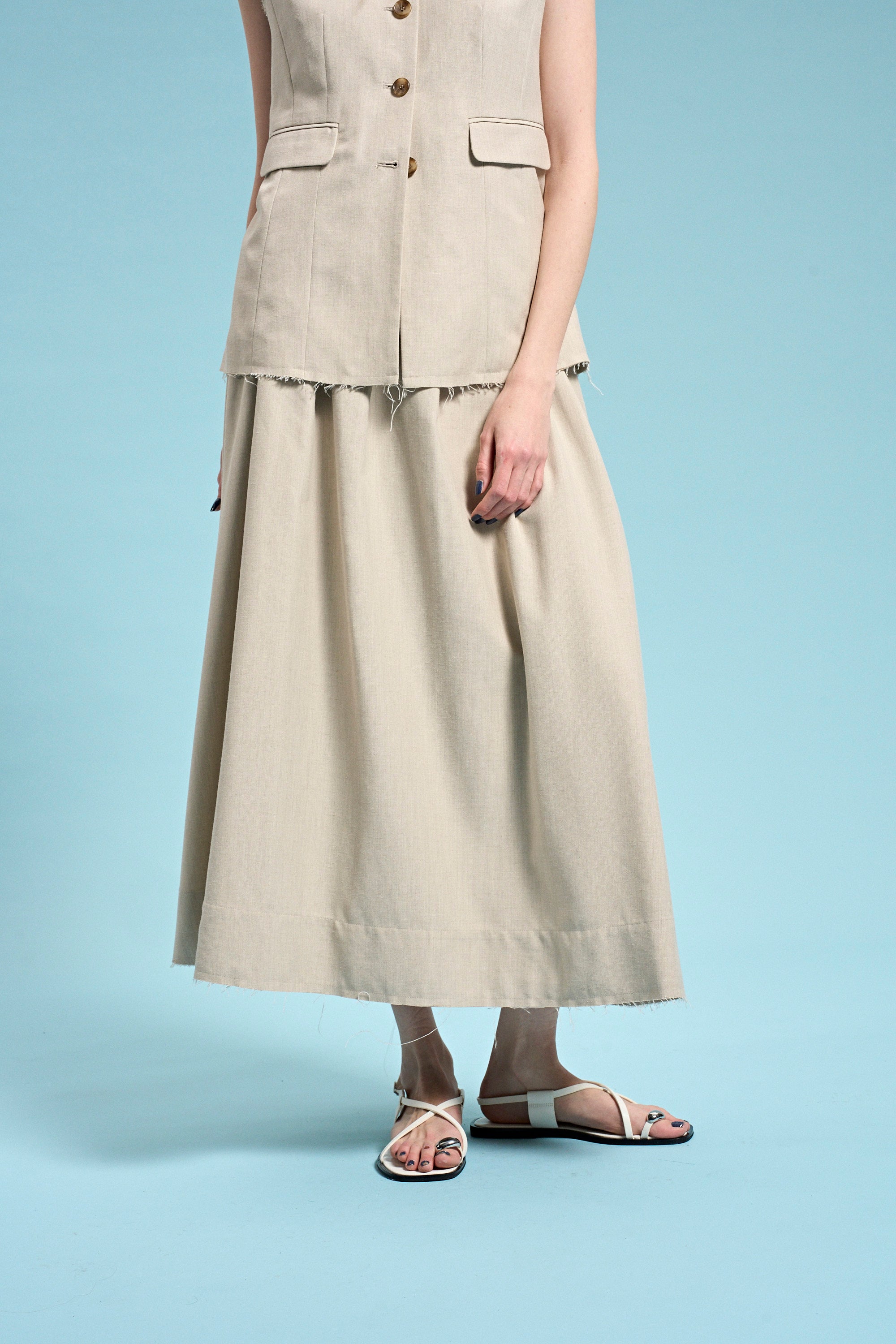 Patmos Linen Skirt