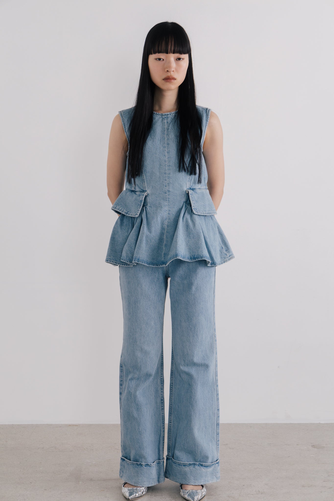 THE TOE Pericles Peplum Top ホワイト Lサイズ Pericles Peplum Top – THE TOÉ