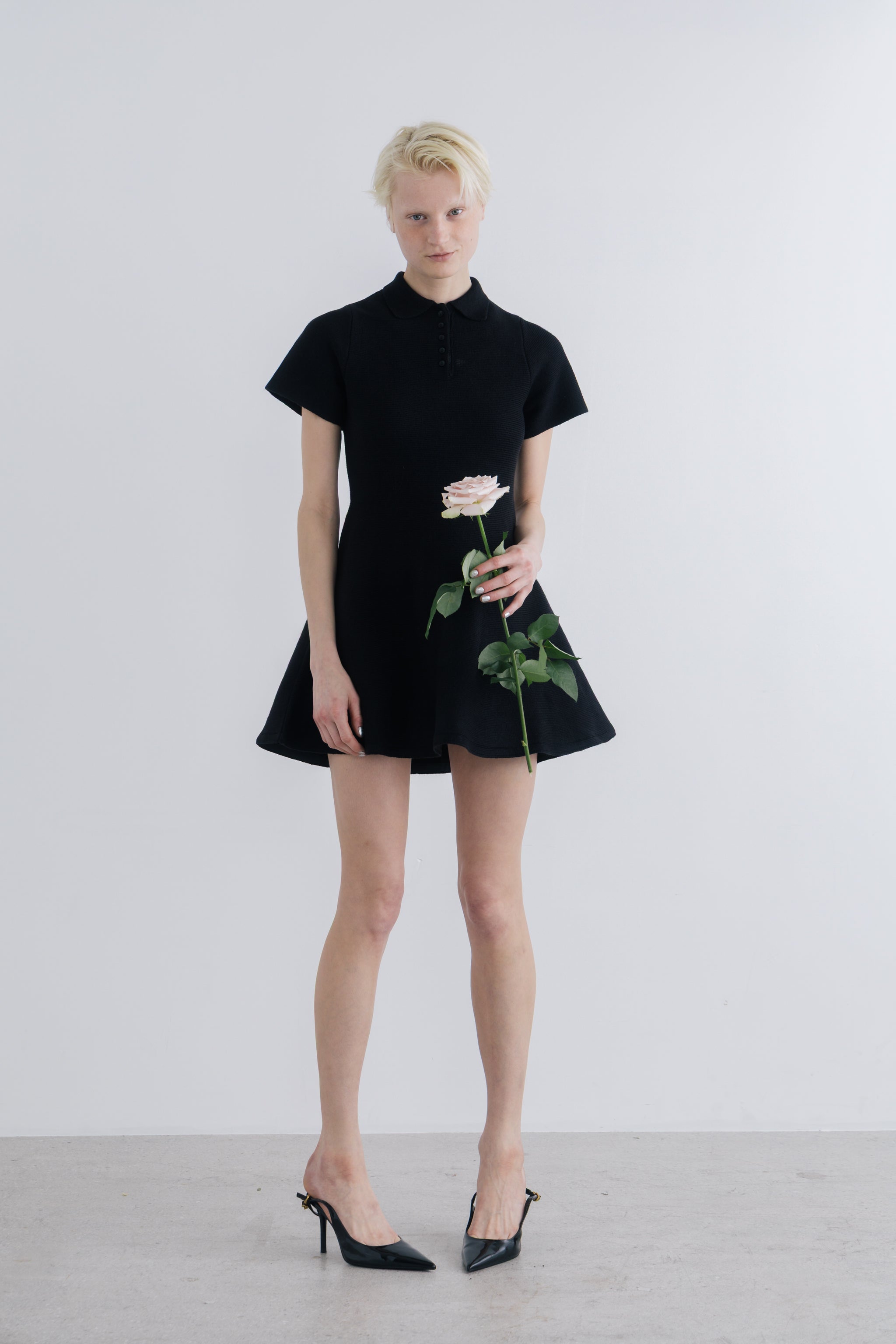 Reims Short Sleeve Flare Onepiece – THE TOÉ