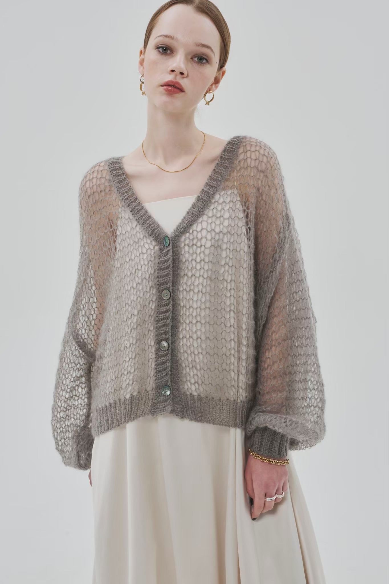 トップス the toe PARASOL KID MOHAIR CARDIGAN Parasol Kid Mohair Cardigan – THE TOÉ