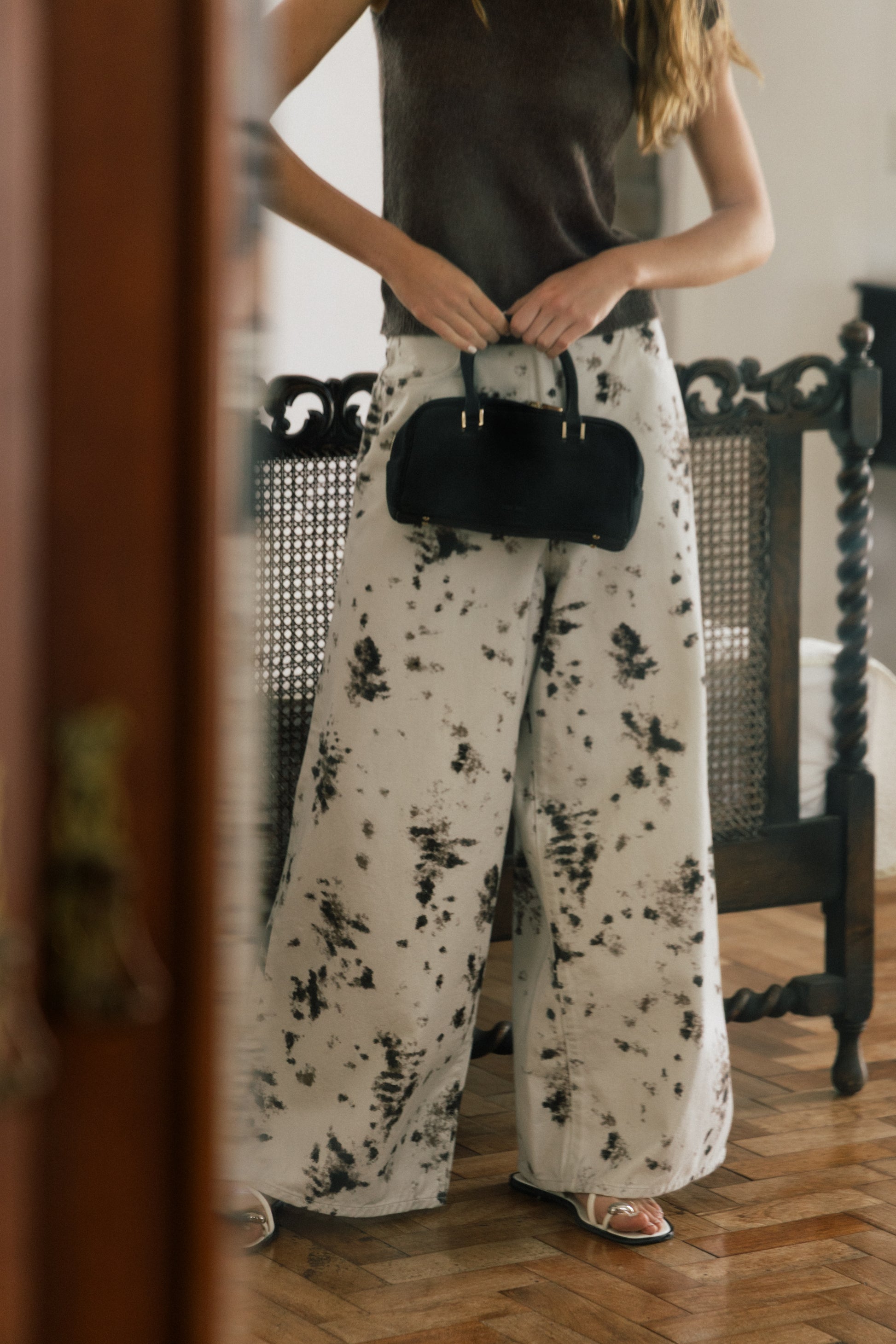 Ios Speckled Denim Pants