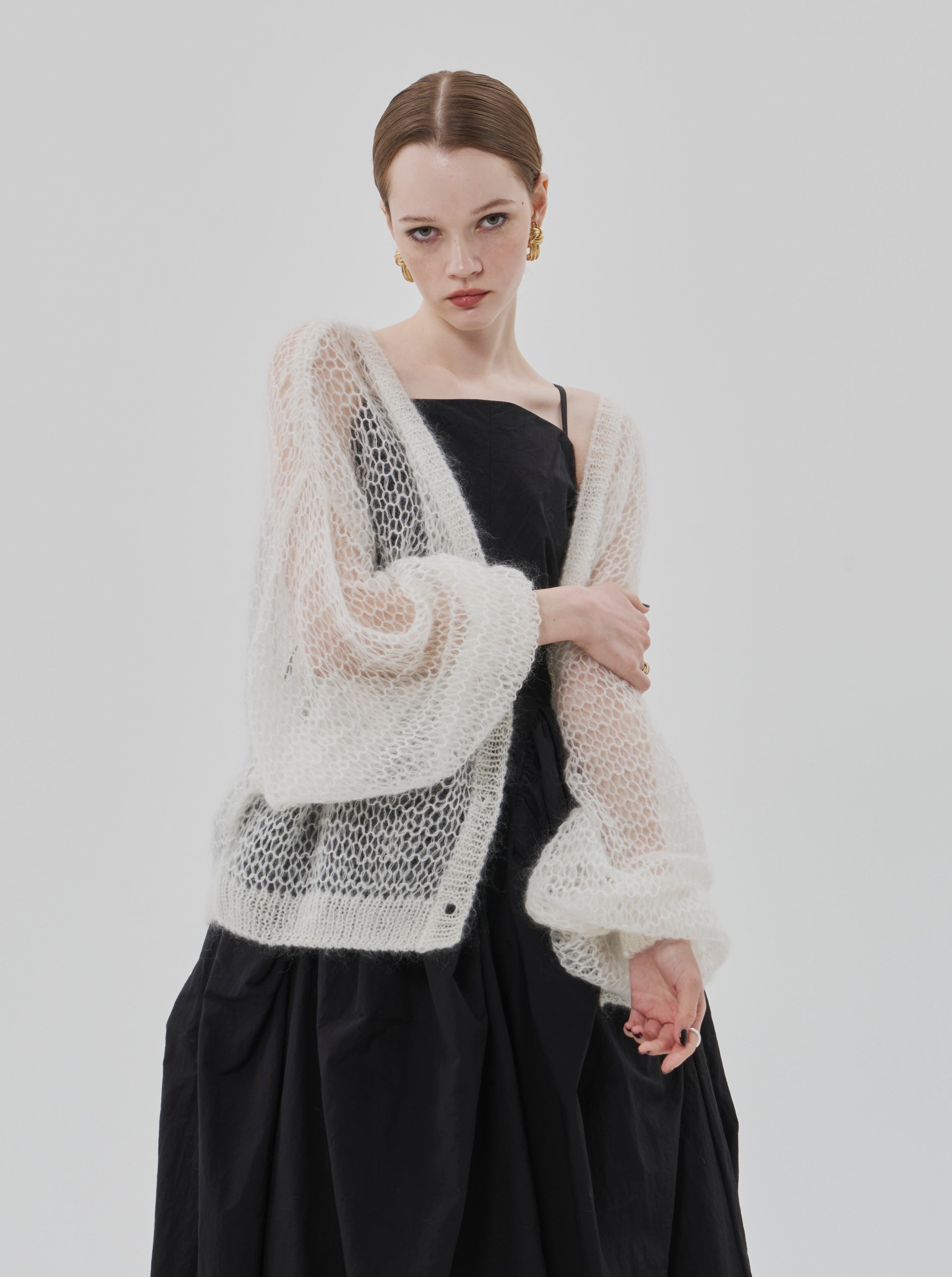 Parasol kid mohair cardigan – THE TOÉ