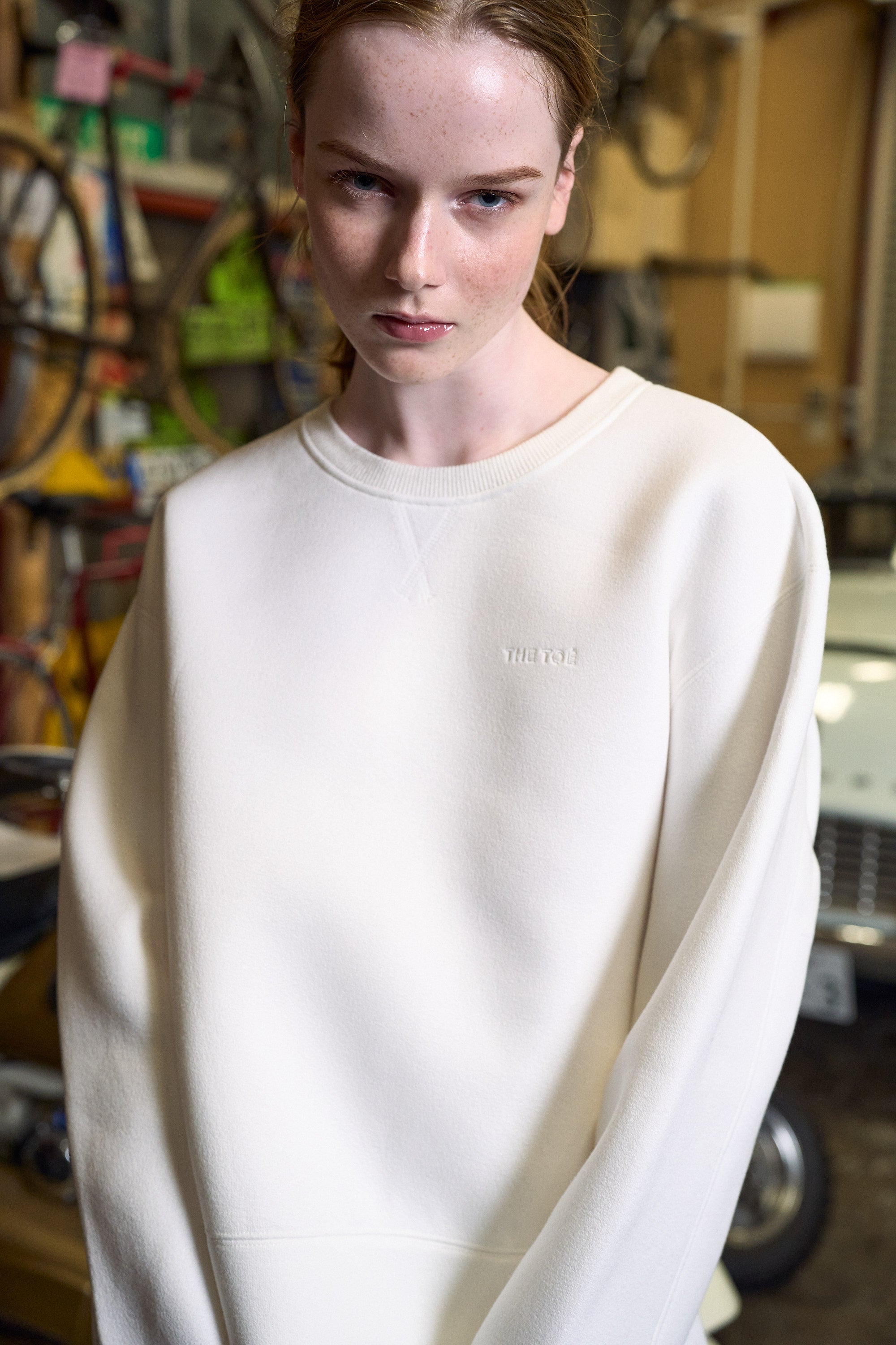【新品未使用】THETOE TOÉ HAMPTON SWEATSHIRT グレー 新品未使用】THETOE TOÉ HAMPTON SWEATSHIRT グレー