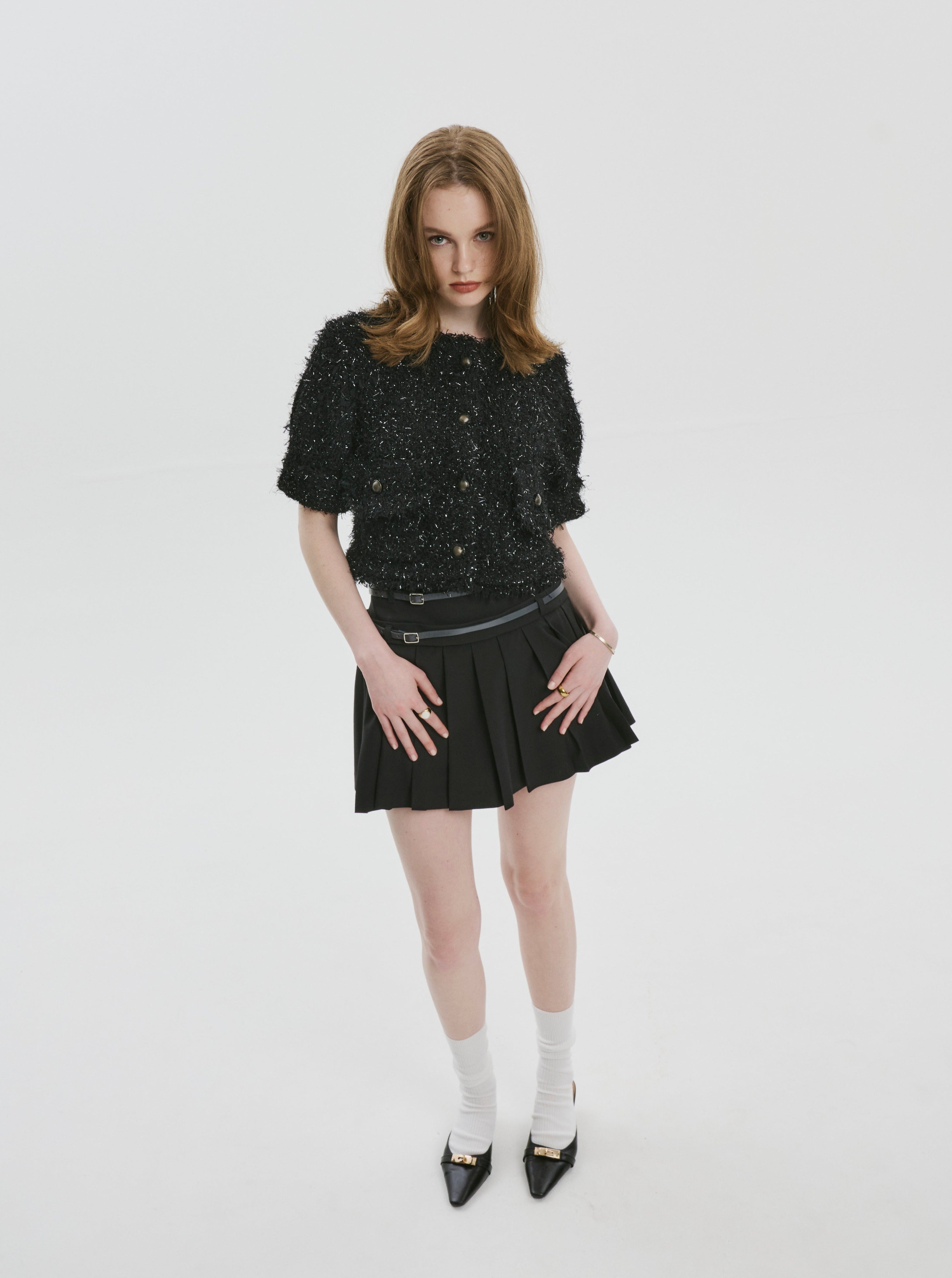 Fifth Avenue short sleeve tweed jacket – THE TOÉ