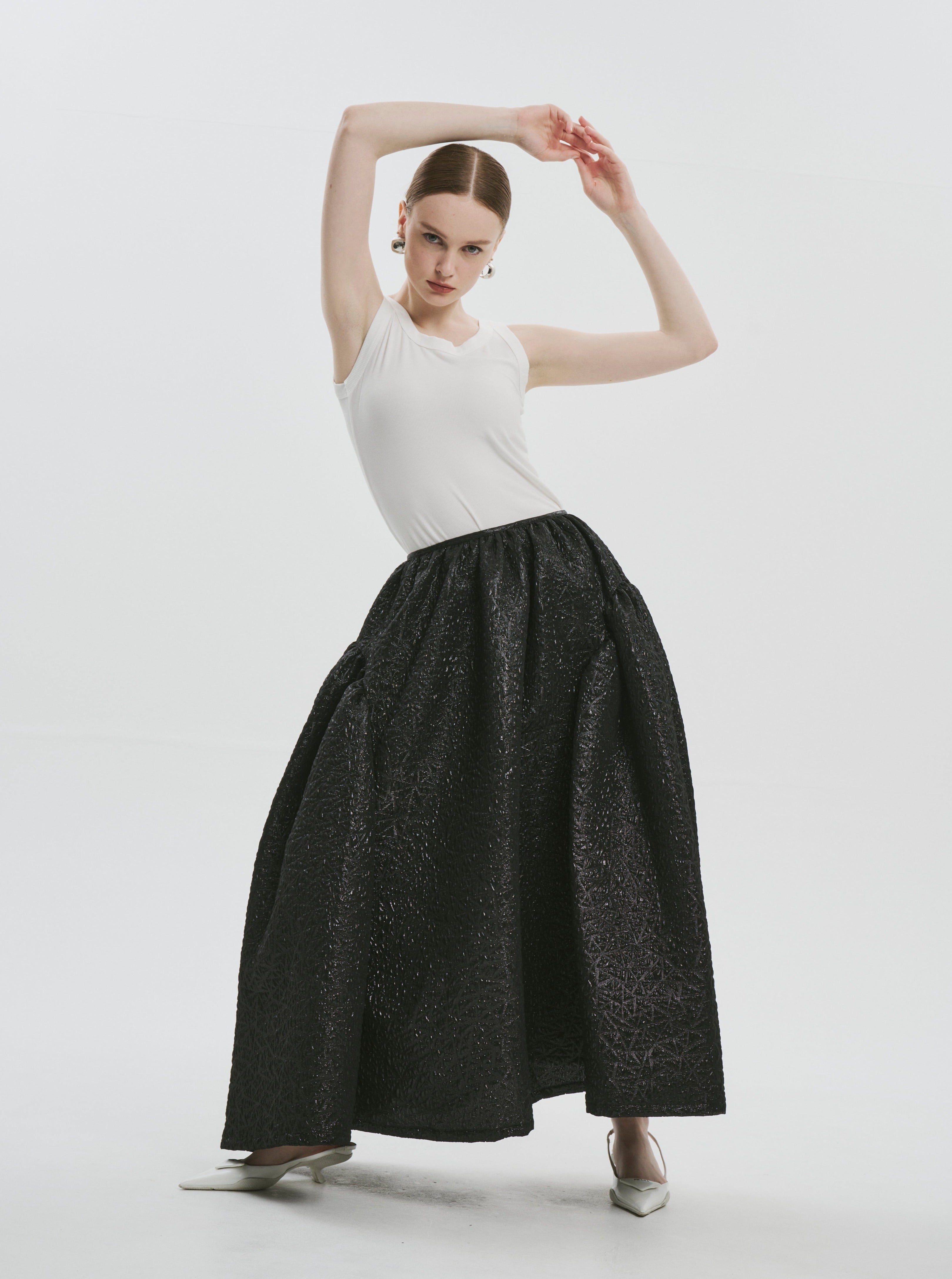 Midtown jacquard skirt