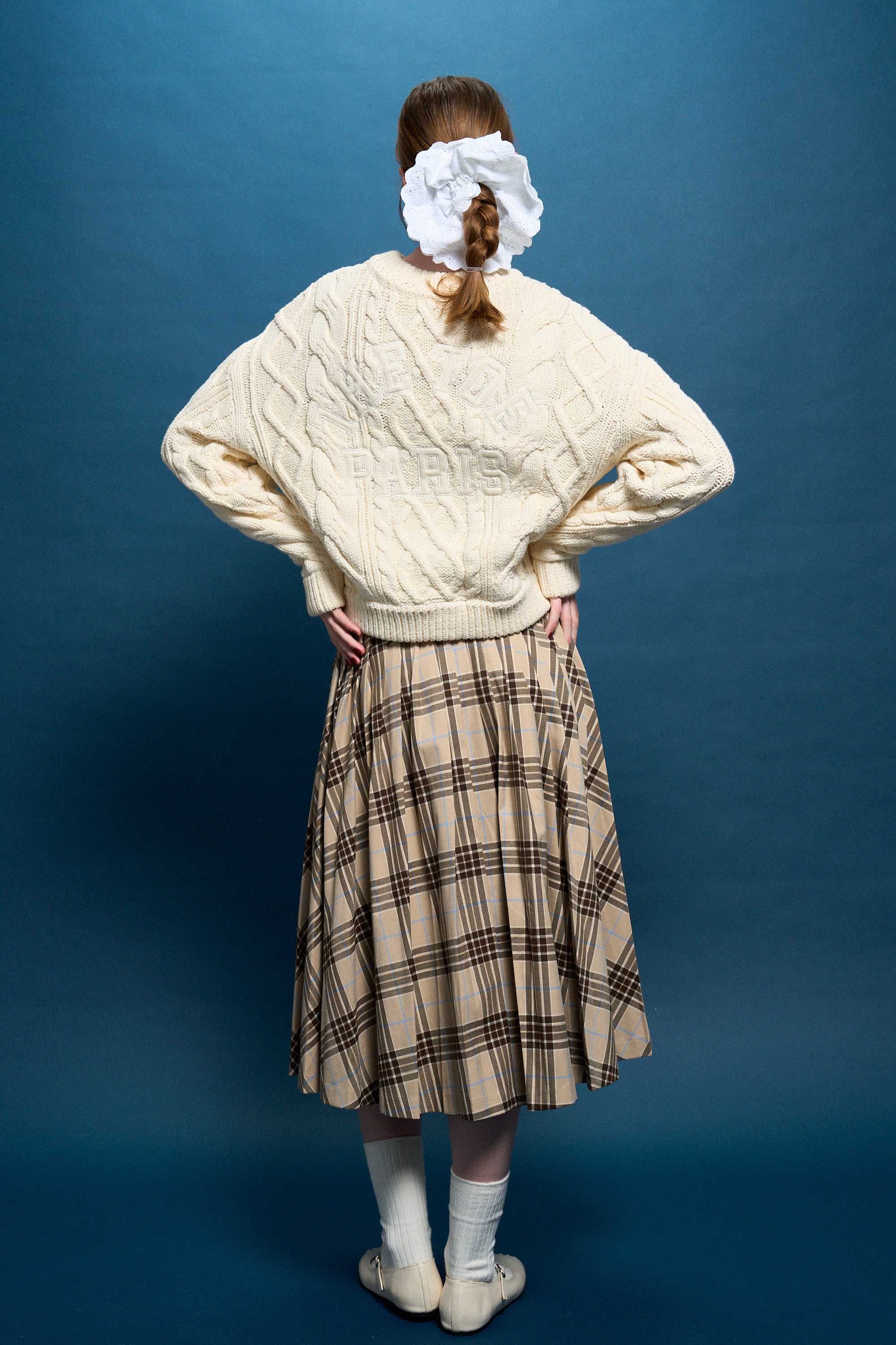 Lyucus pleats skirt -check