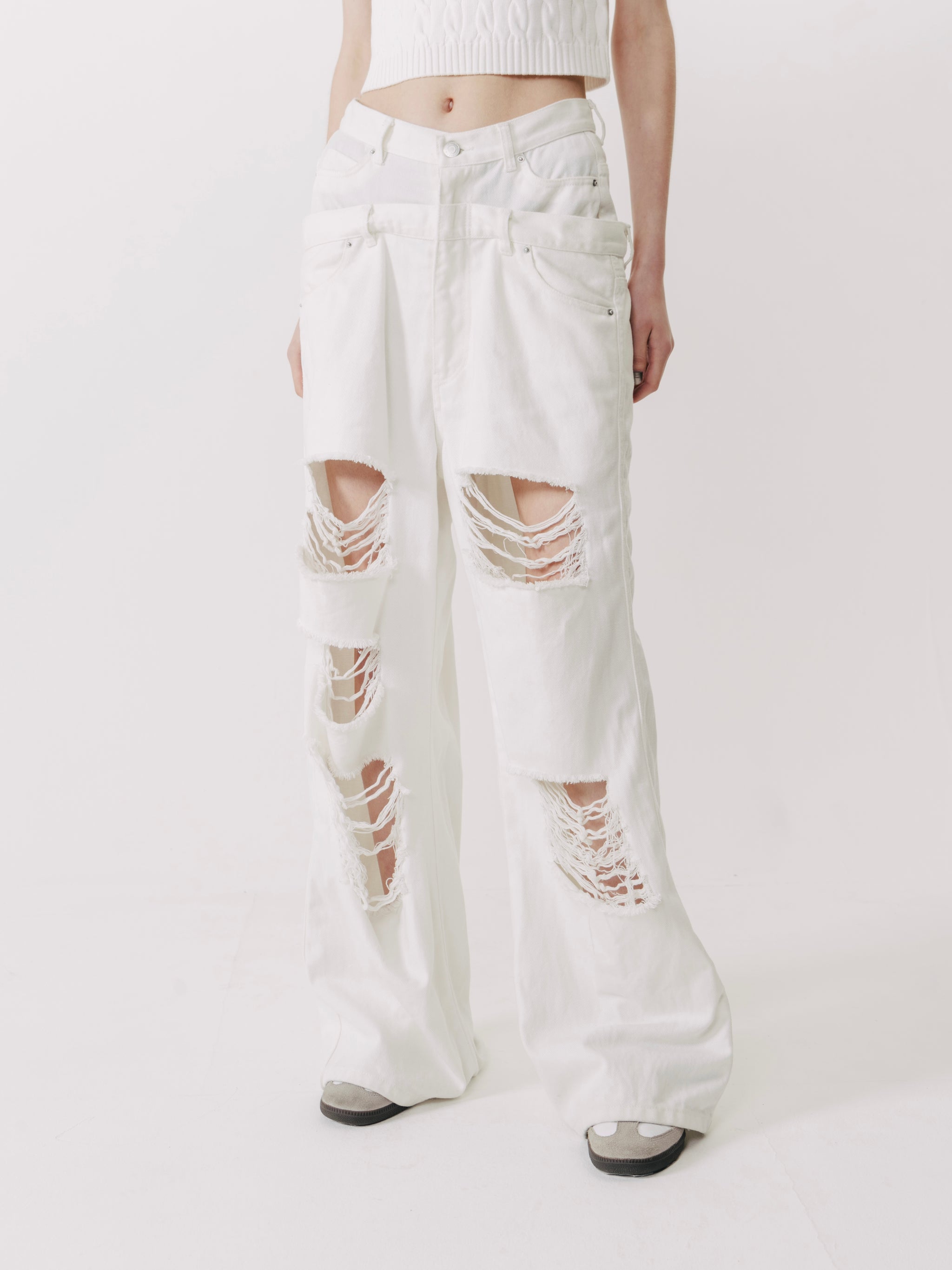 Lexington Double Belt Denim Pants