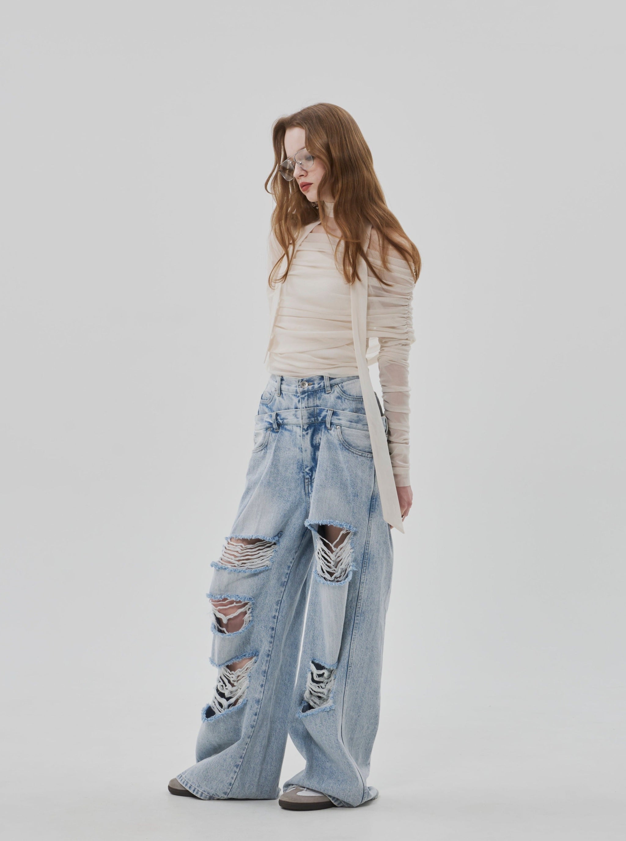 Lexington Double Belt Denim Pants