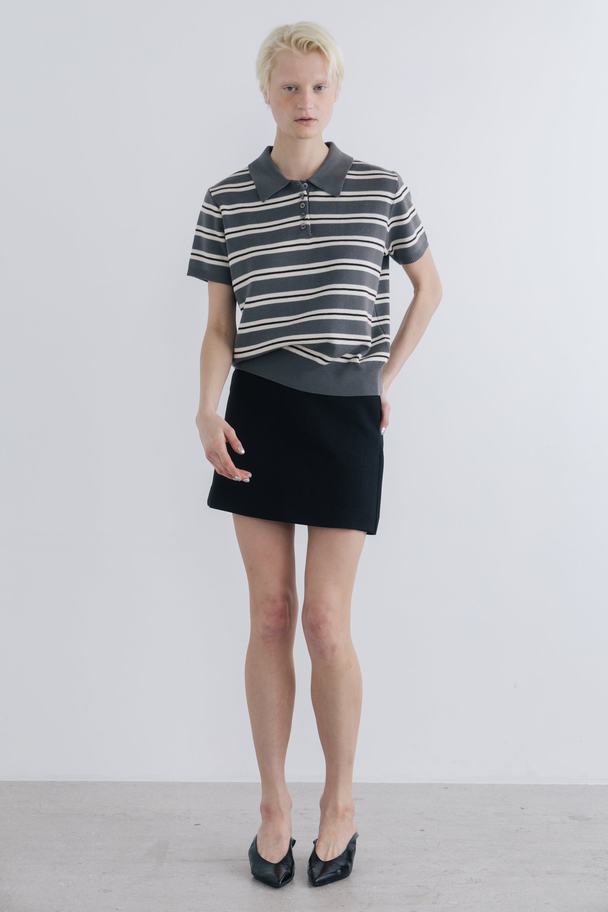 Goethe Stripe Half Knit – THE TOÉ