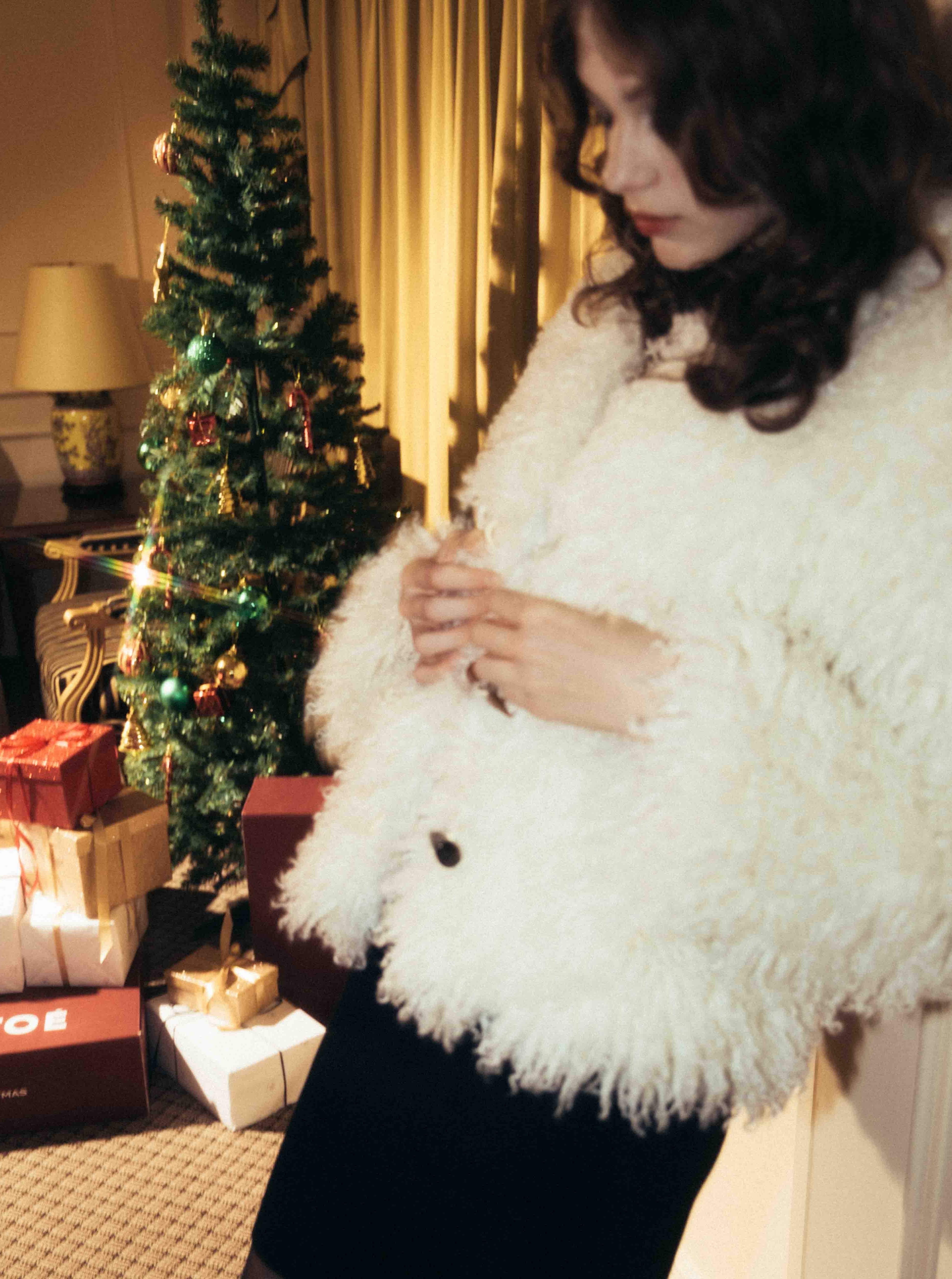 Christmas fur coat