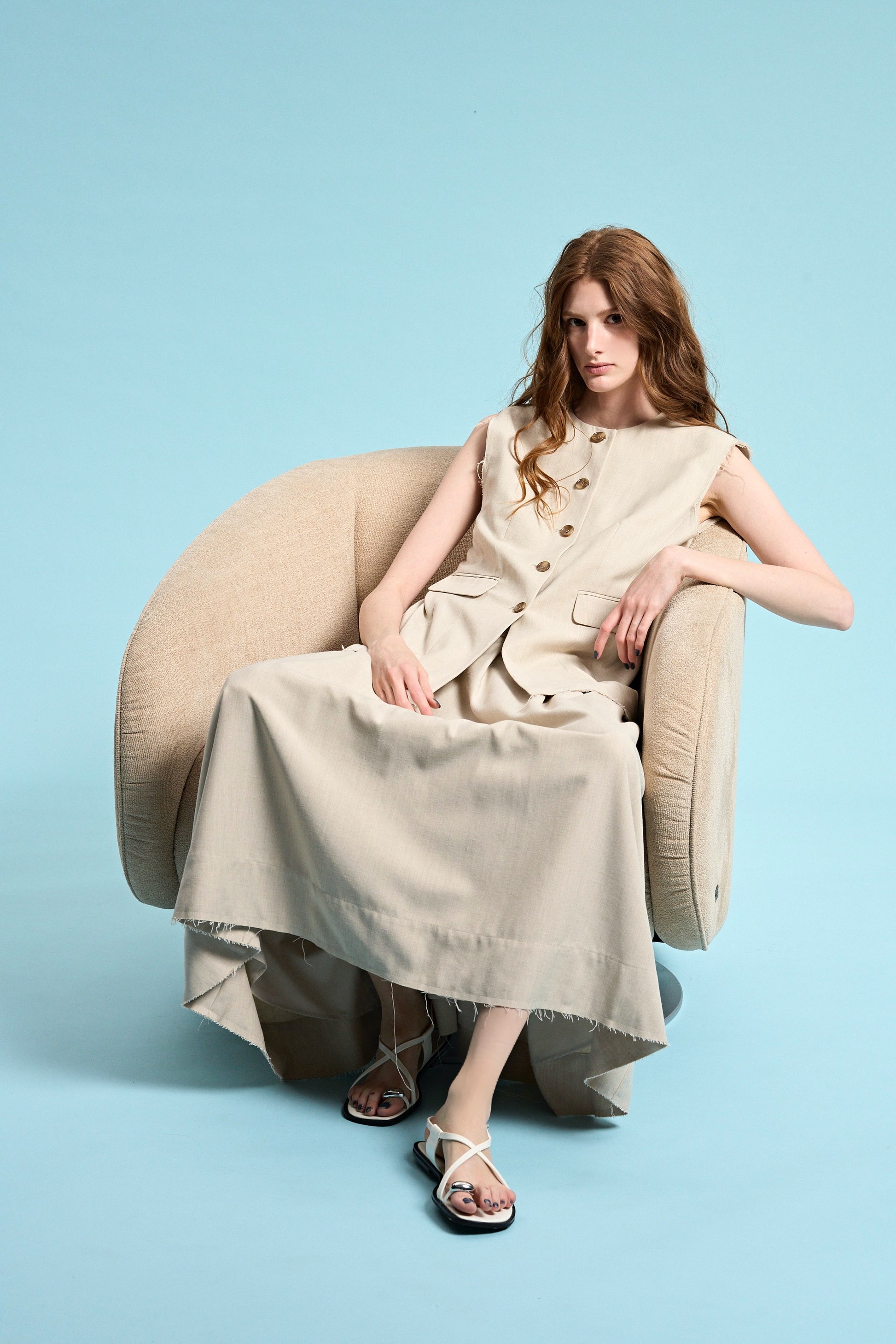 Patmos Linen Vest