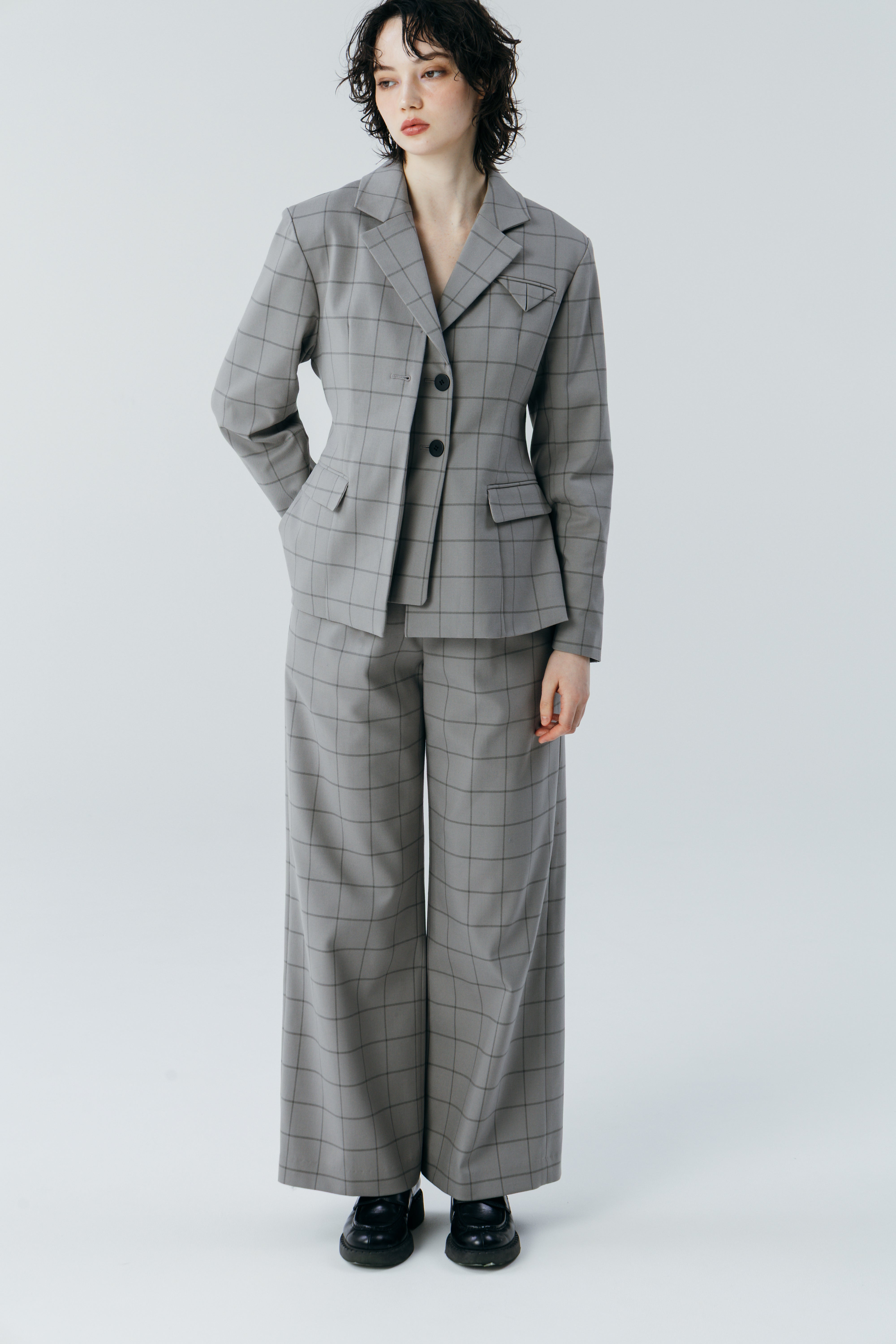 【THETOE】Lyucus Jacket - check /ジャケット Lyucus Jacket - check – THE TOÉ