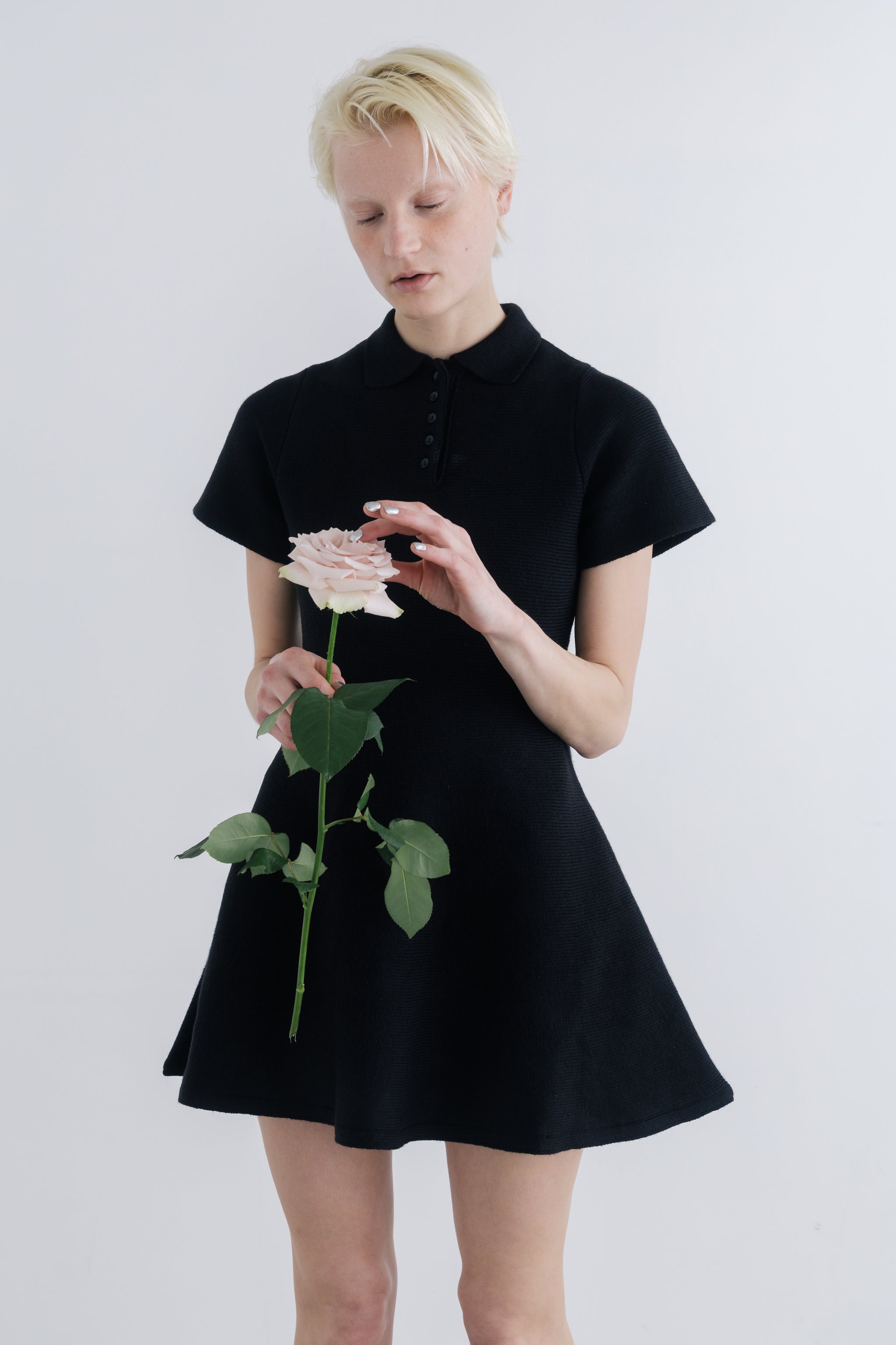 Reims Short Sleeve Flare Onepiece – THE TOÉ