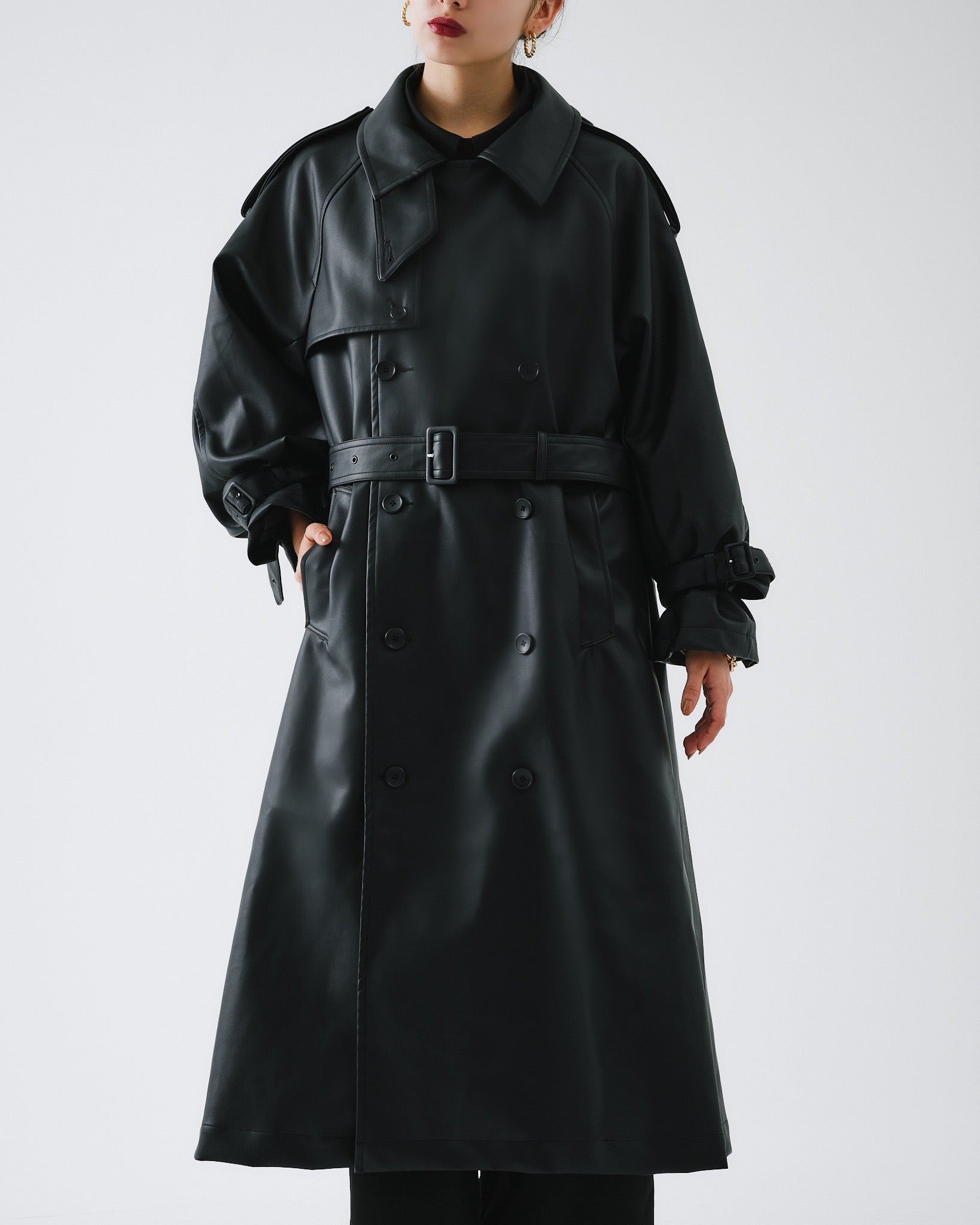 THE TOÉ AVIGNON TRENCH COAT Leather Mサイズロングコート