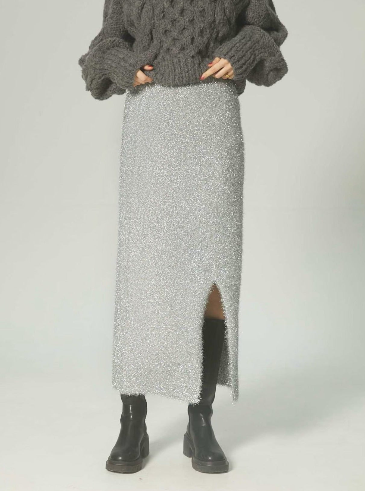 Cannes shaggy skirt