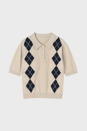 Geuldal Argyle Top