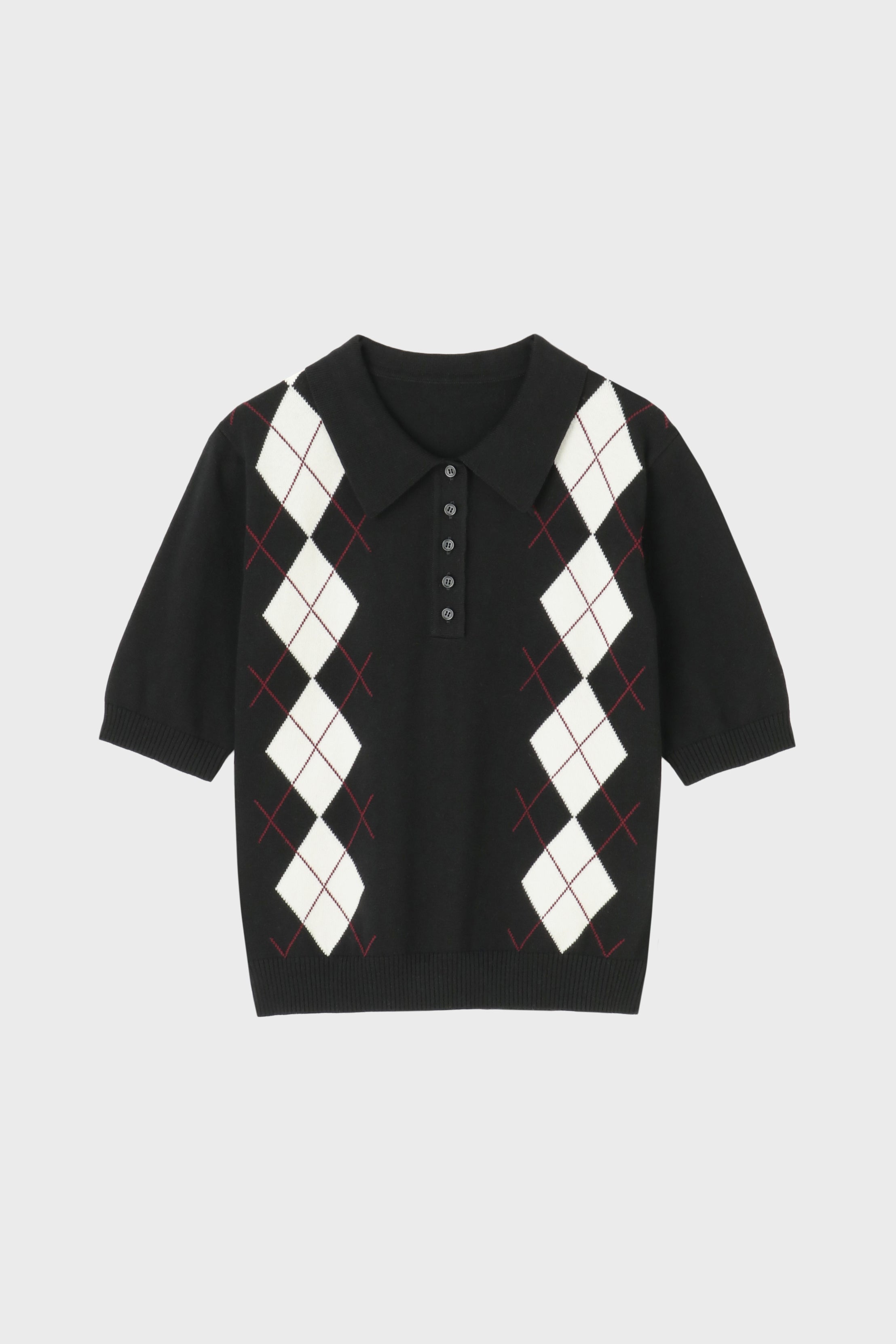 Geuldal Argyle Top
