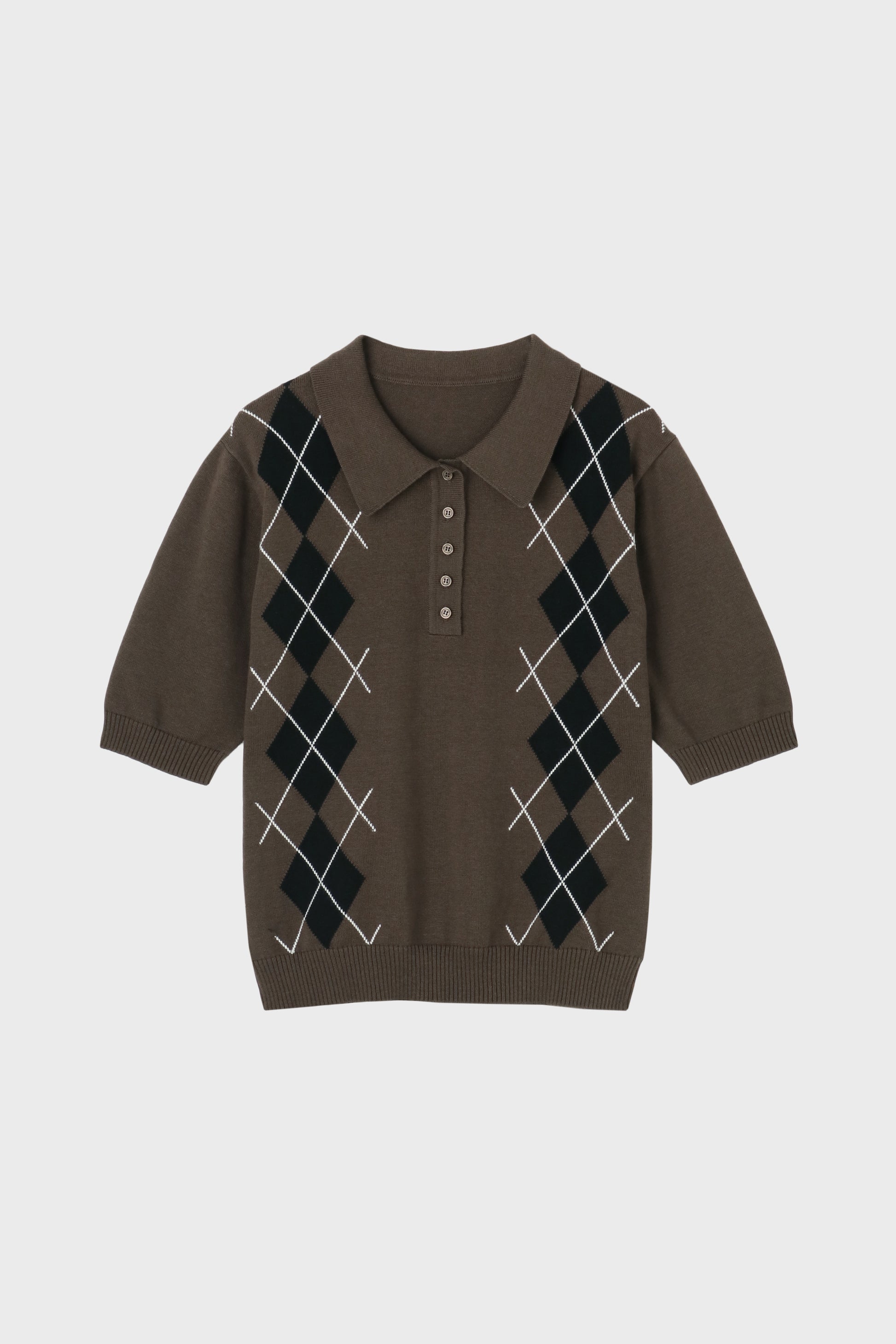 Geuldal Argyle Top