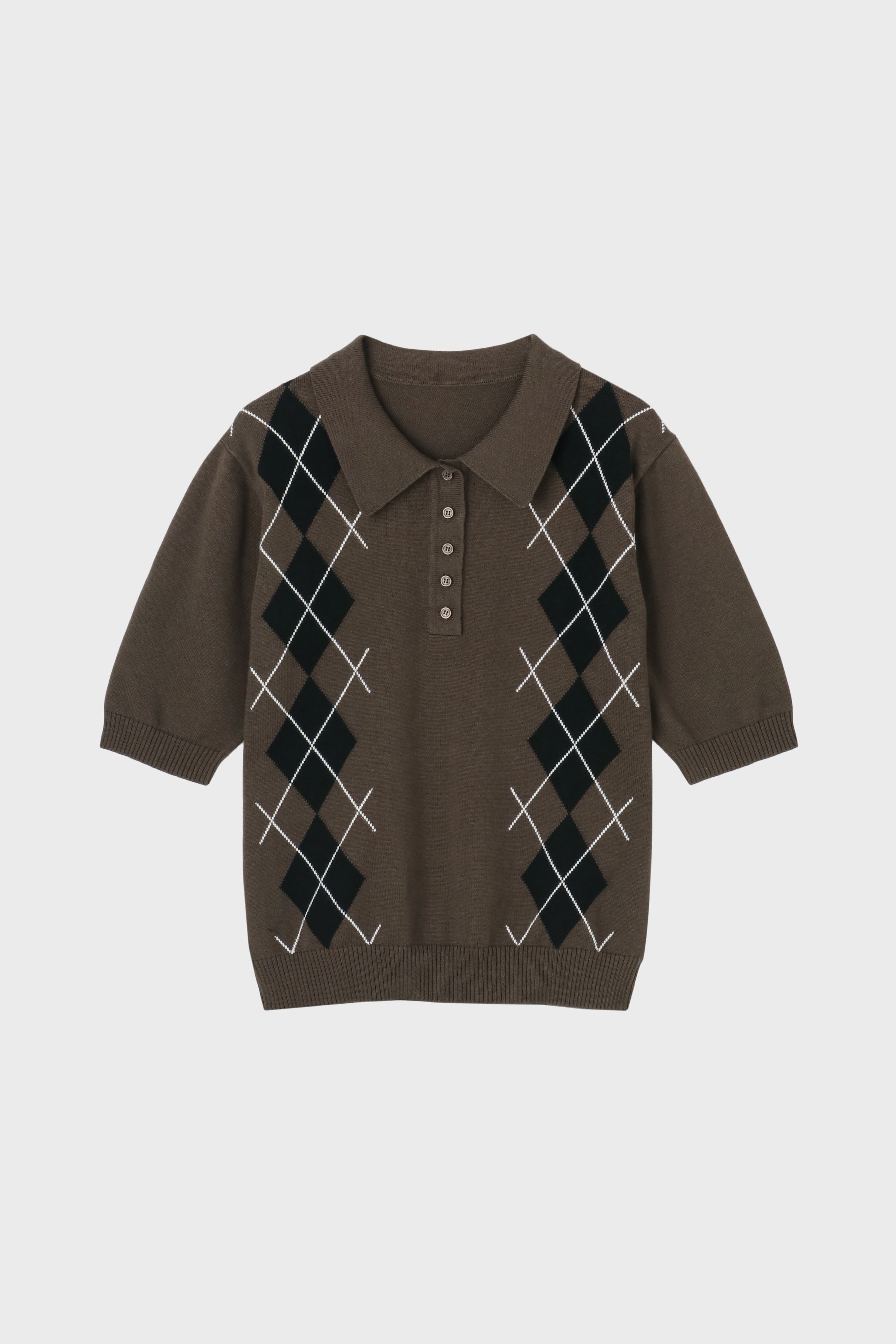 Geuldal Argyle Top