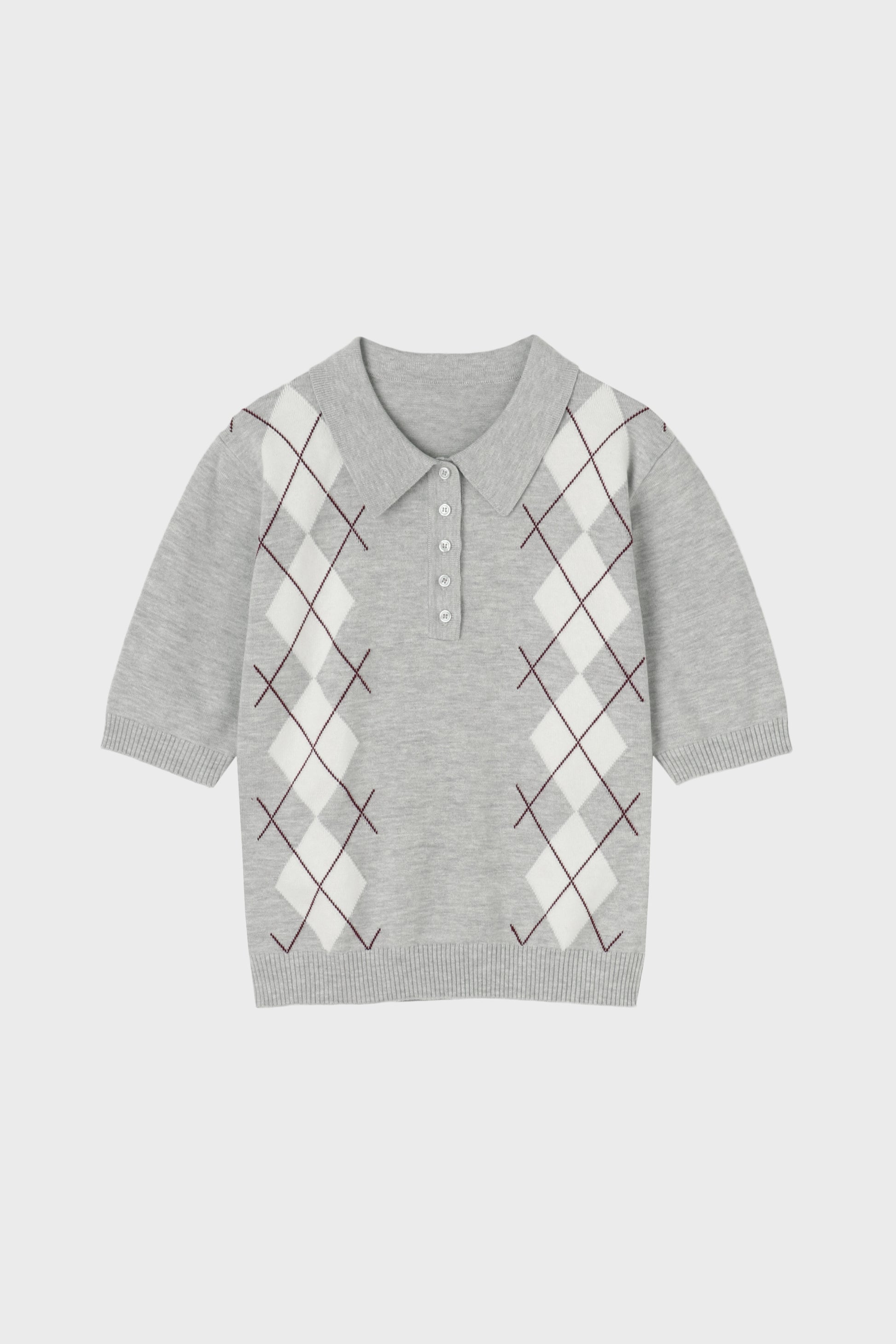Geuldal Argyle Top